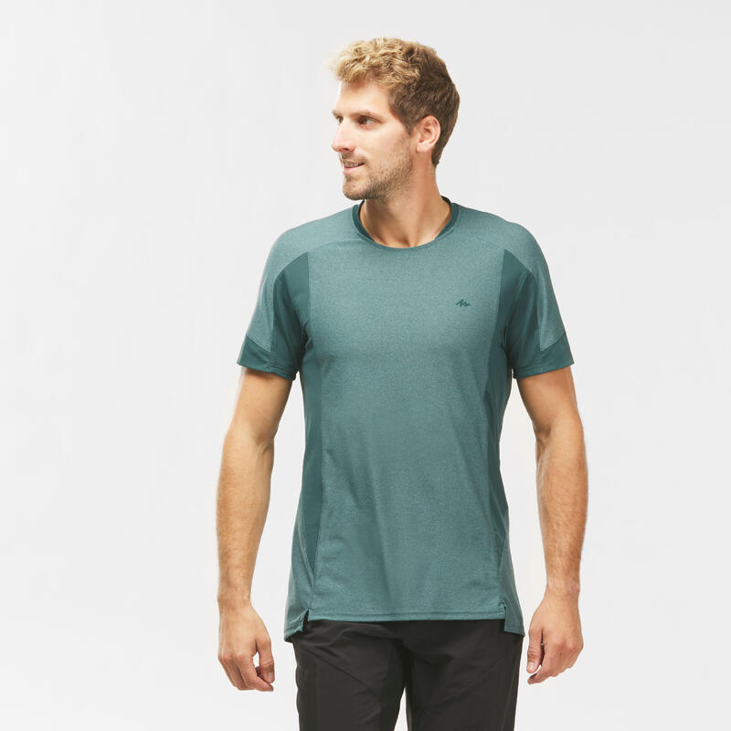 T-shirt de randonnée manches courtes en synthétique - Homme - MH500