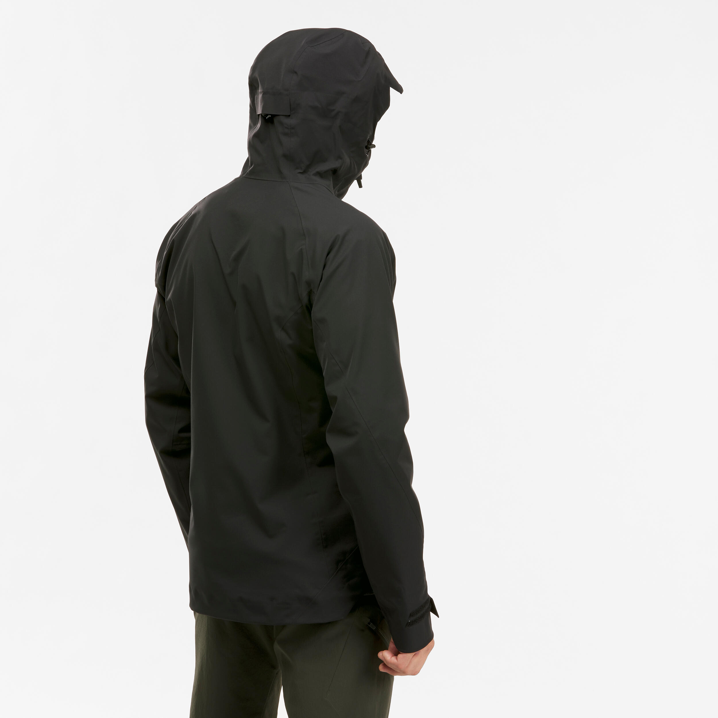 Men’s Waterproof Hiking Jacket MH 500 Black Black Quechua Decathlon