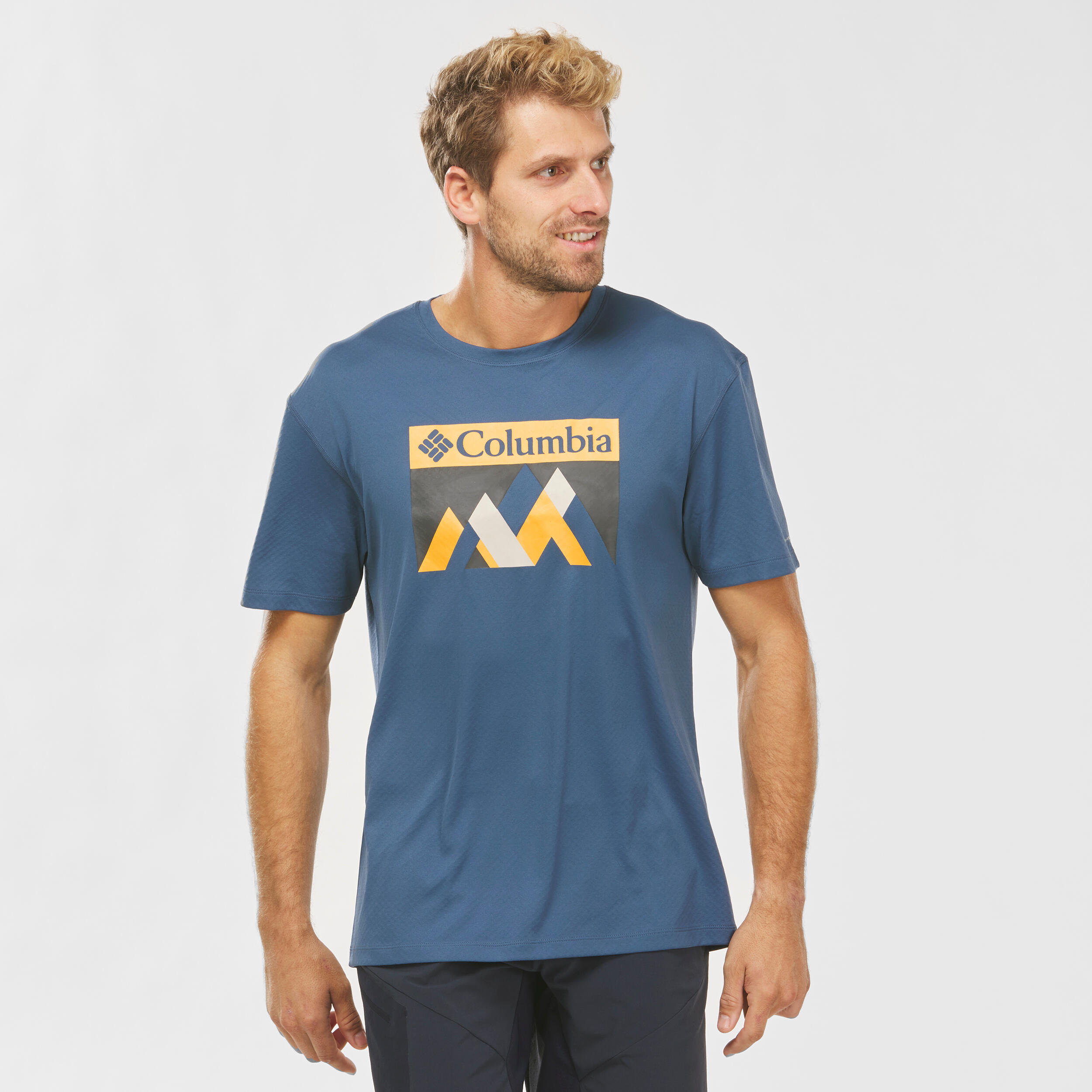 T-shirt de Caminhada na Montanha - Bellport Homem Azul 2/5