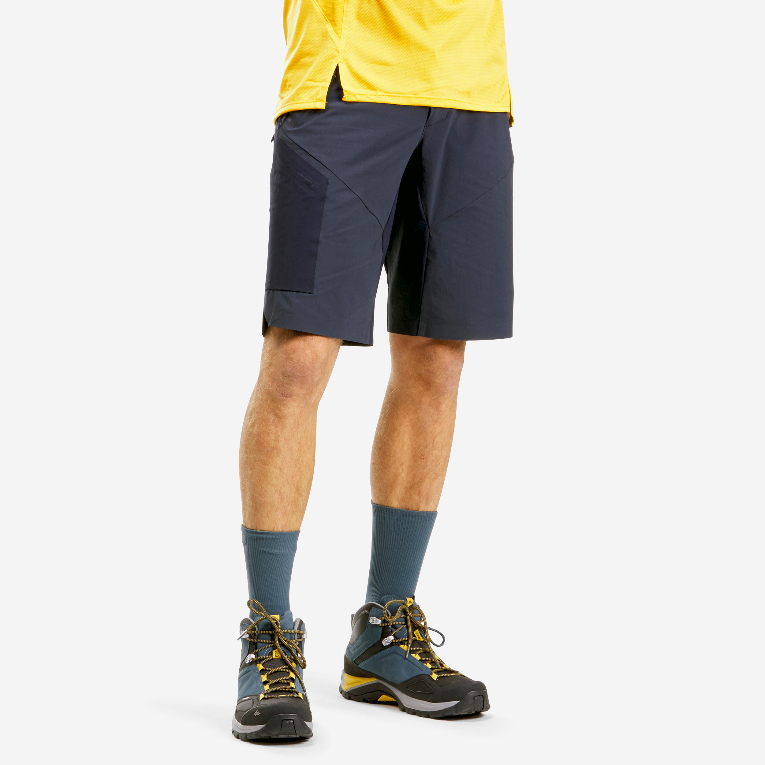 Short long de randonnée homme - MH 500 bleu - QUECHUA