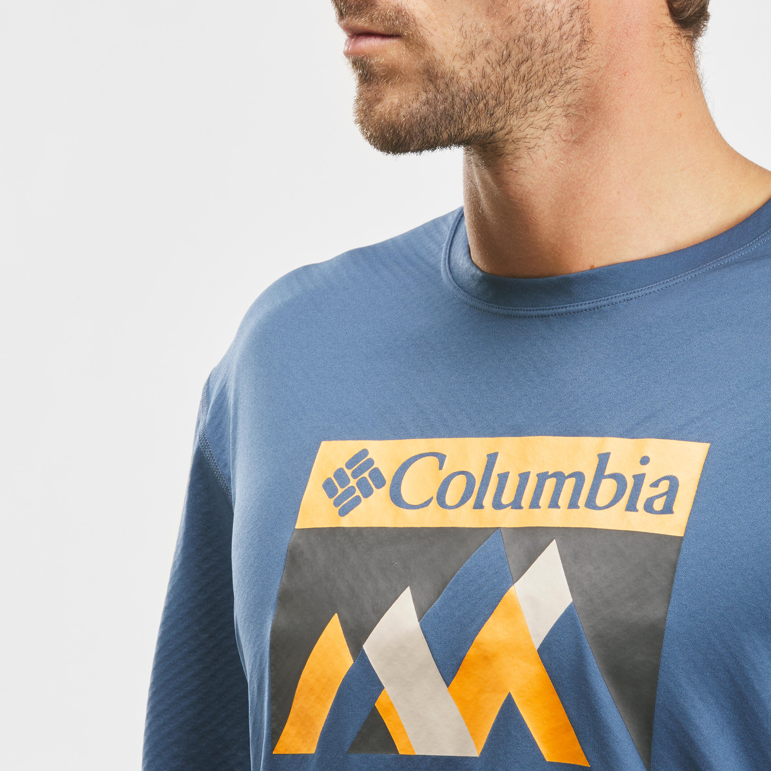 T-shirt de Caminhada na Montanha - Bellport Homem Azul 5/5