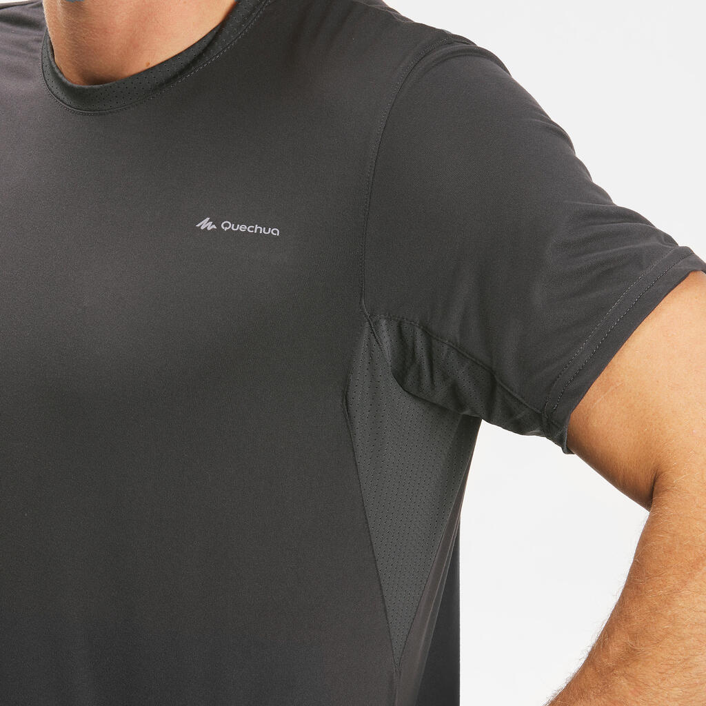 Vīriešu sintētisks pārgājienu T krekls ar īsām piedurknēm “MH100”