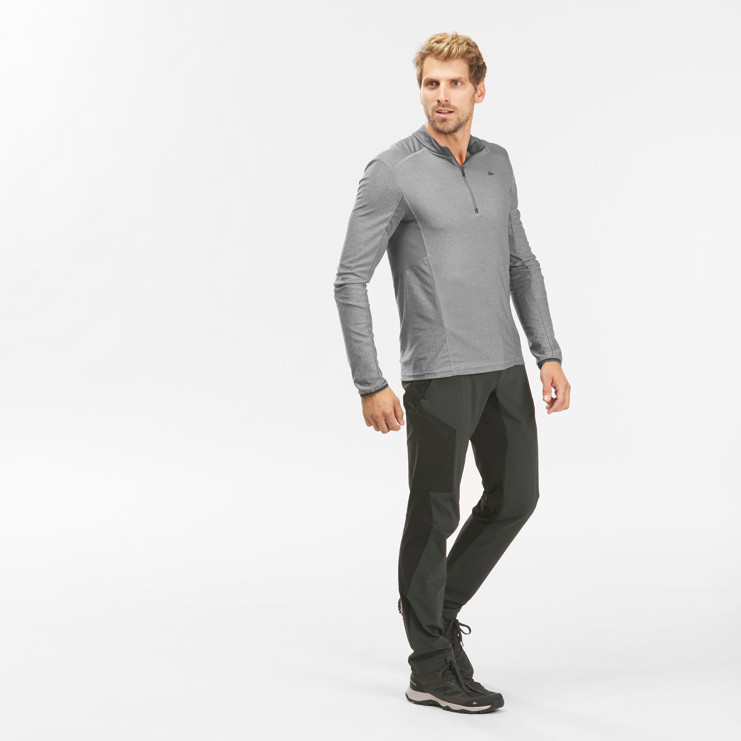 

Men’s long-sleeved mountain walking t-shirt - MH550 -  By QUECHUA | Decathlon