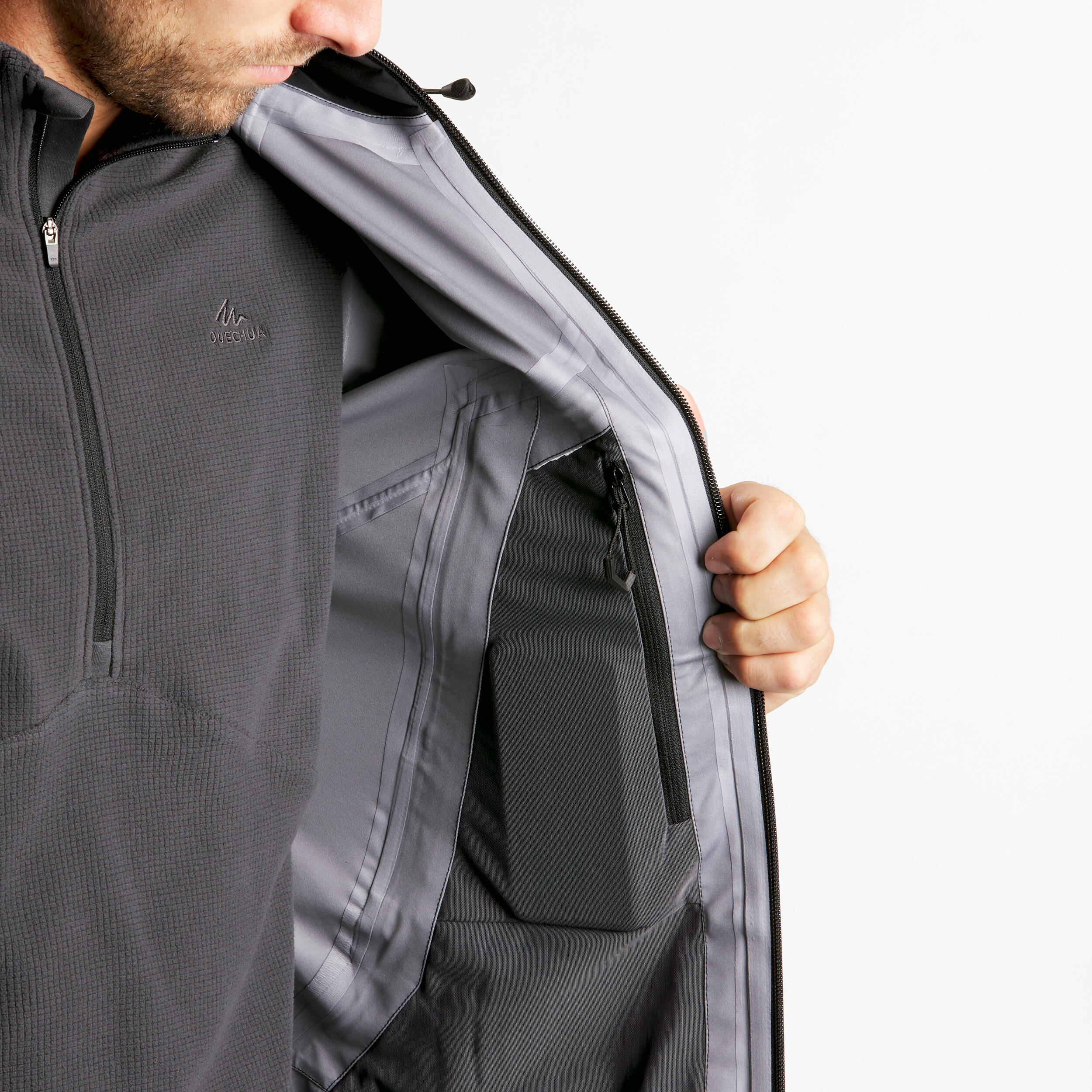 Men’s Waterproof Hiking Jacket, MH 500 - QUECHUA