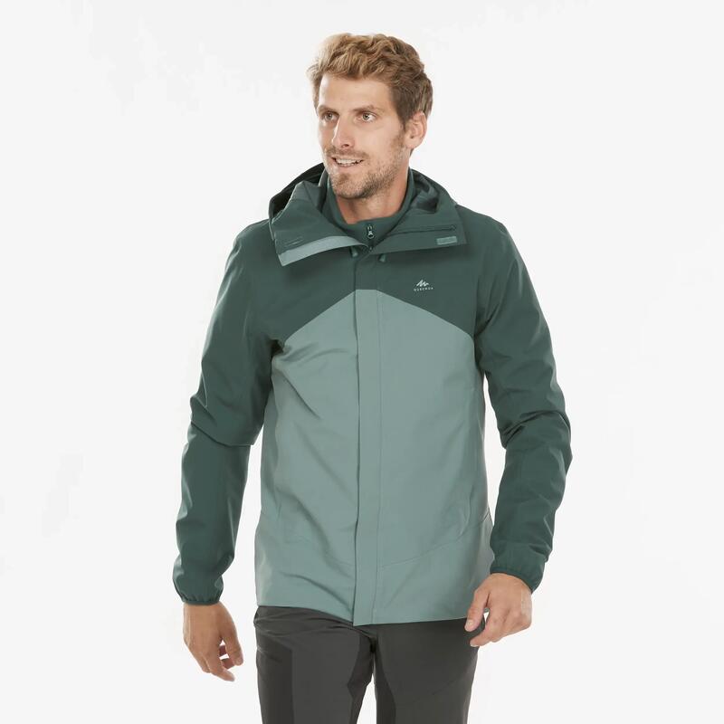 Erkek Outdoor Yağmurluk - Bej/Siyah - MH100