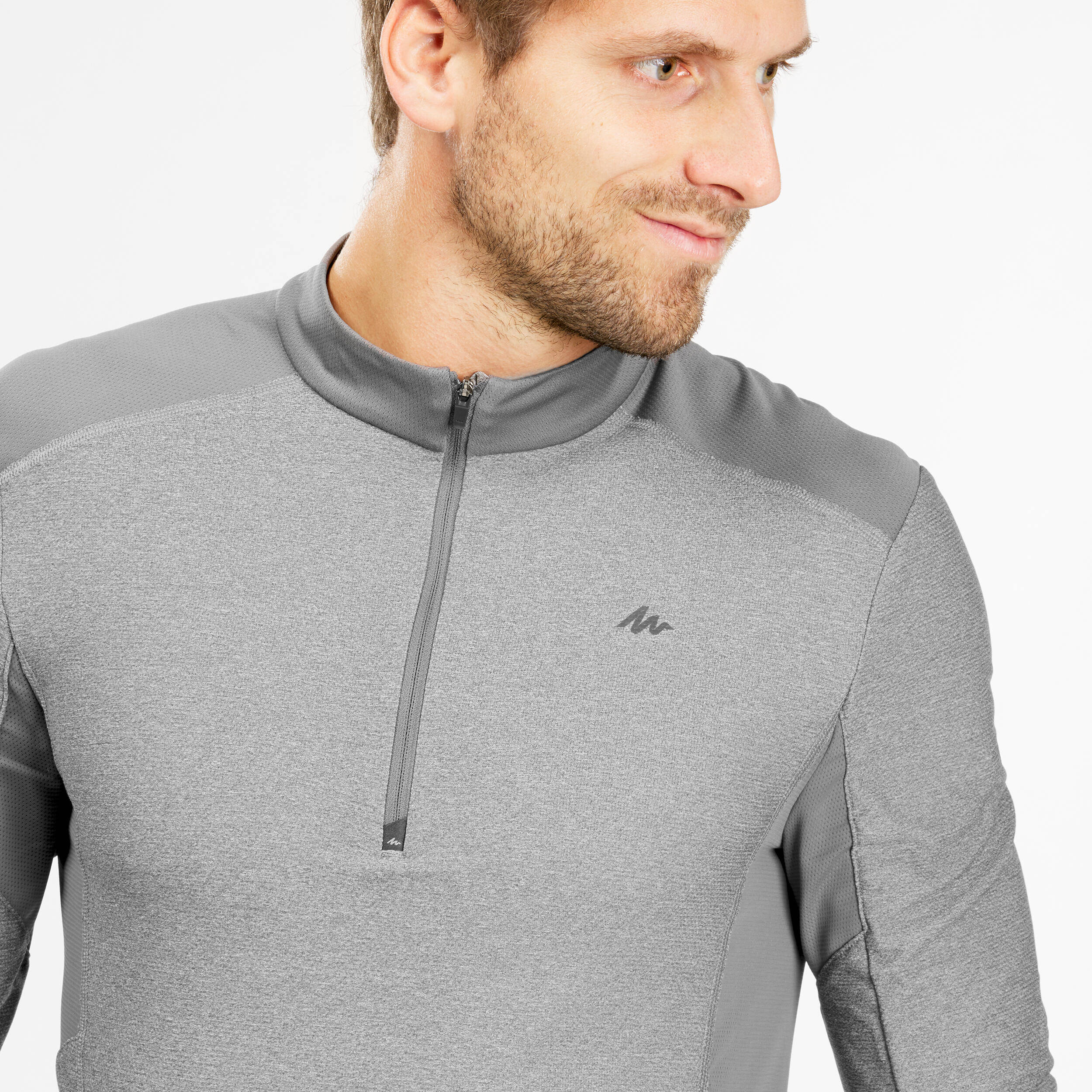 Men Full Sleeve Dry Fit Activewear T-Shirt Grey - MH550 -  4
