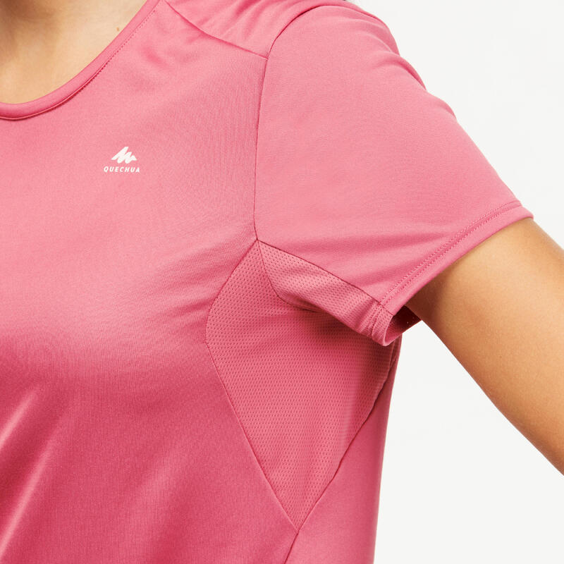 T-shirt trekking donna MH100 rosa