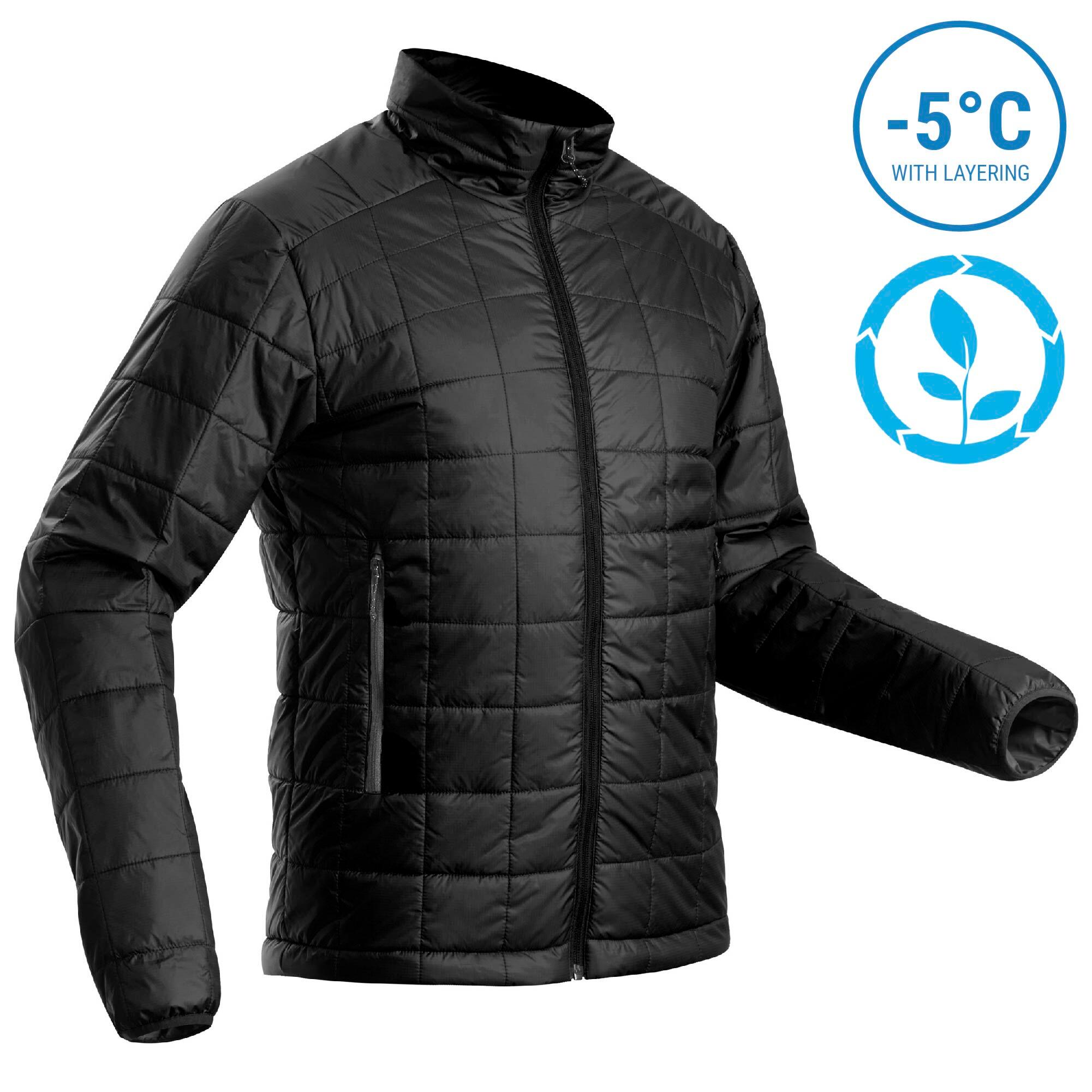 

Men' Mountain Trekking Padded Jacket Trek 100 - black -  By FORCLAZ | Decathlon