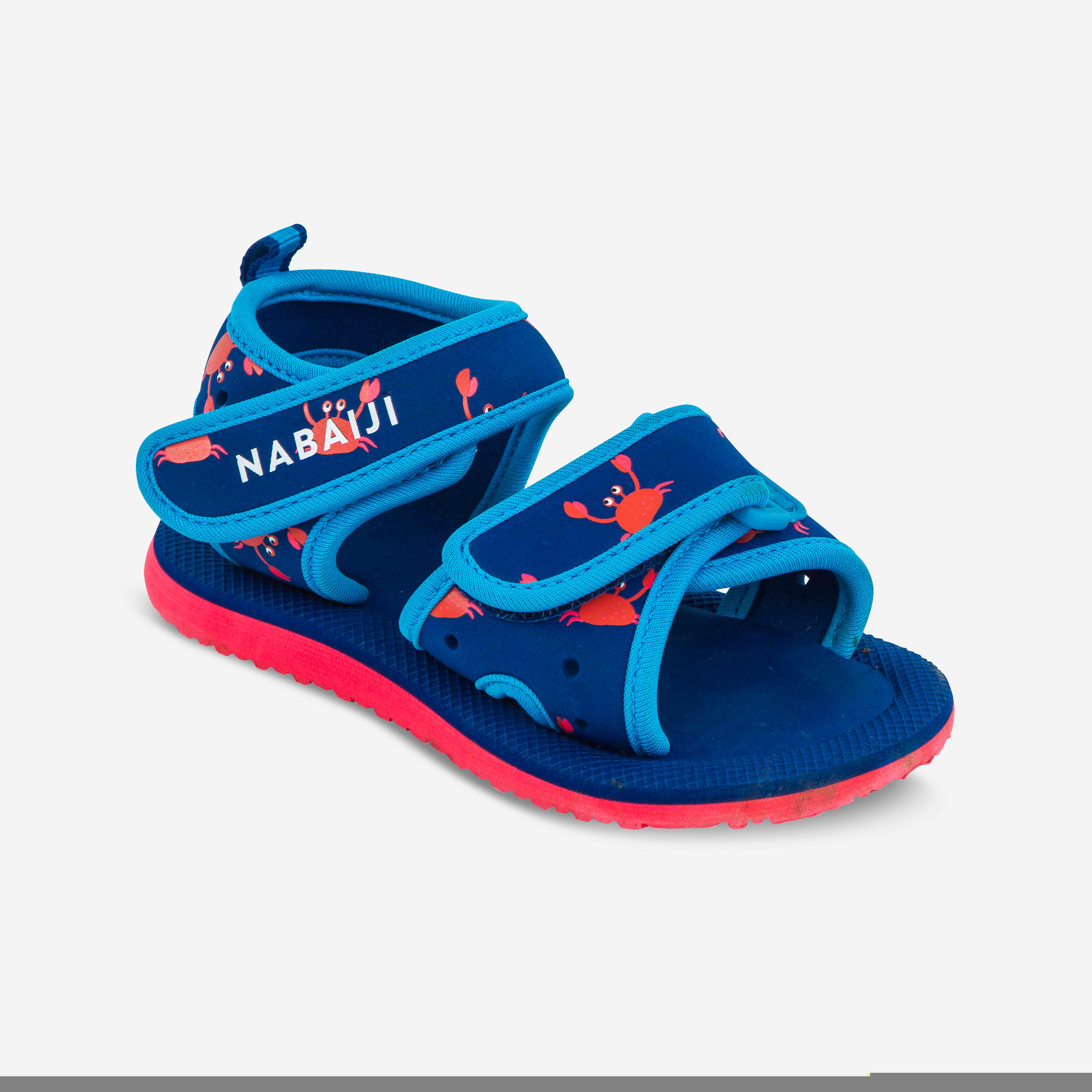 Sandale Înot Imprimeu Albastru Bebe decathlon.ro imagine 2022