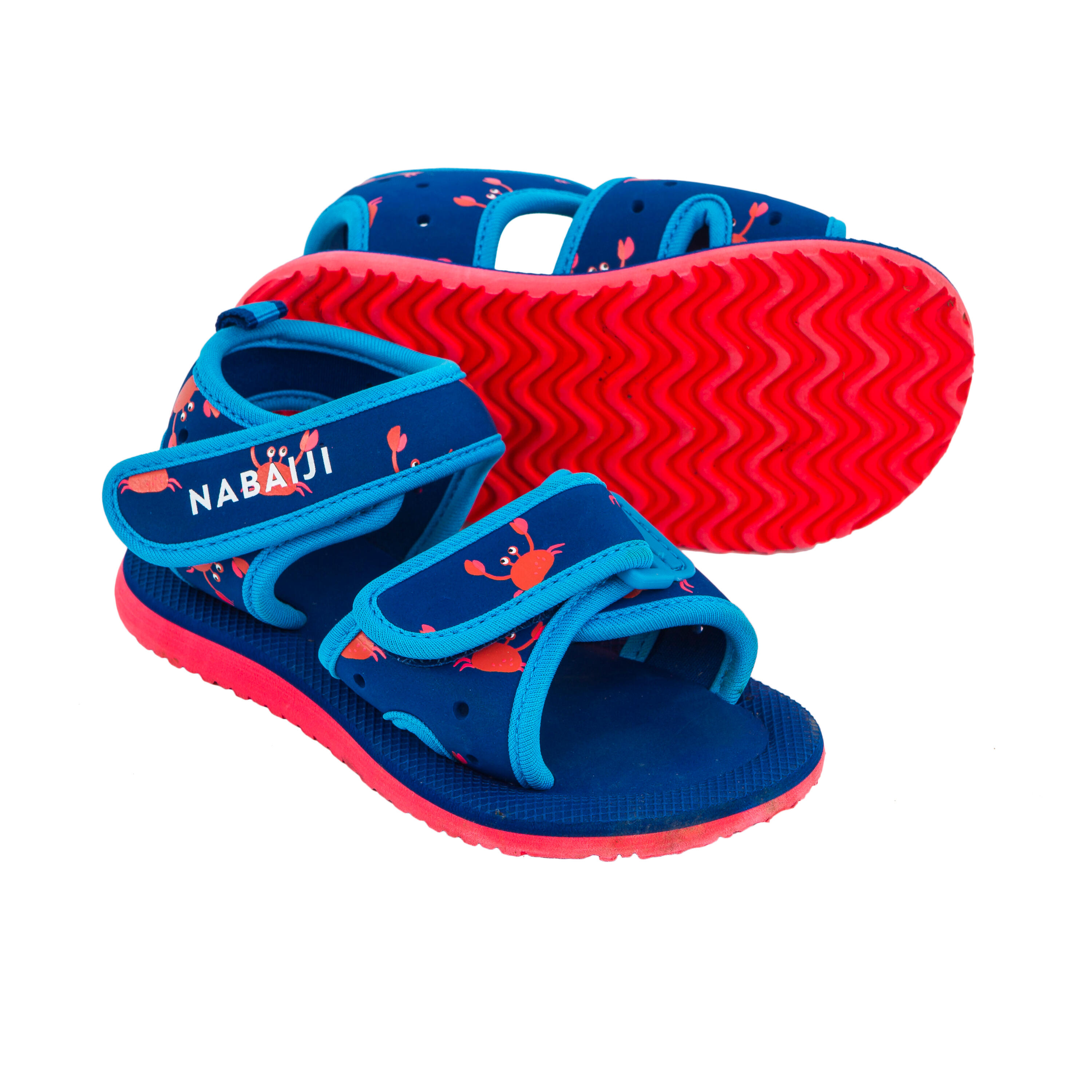 Sandalias Piscina Bebés/Niños Azul/Rojo - Decathlon