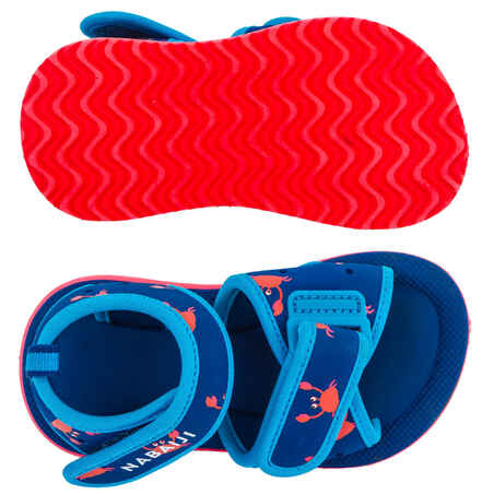 Chanclas piscina Bebé velcro azul