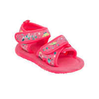 Chanclas piscina Bebé velcro rosa