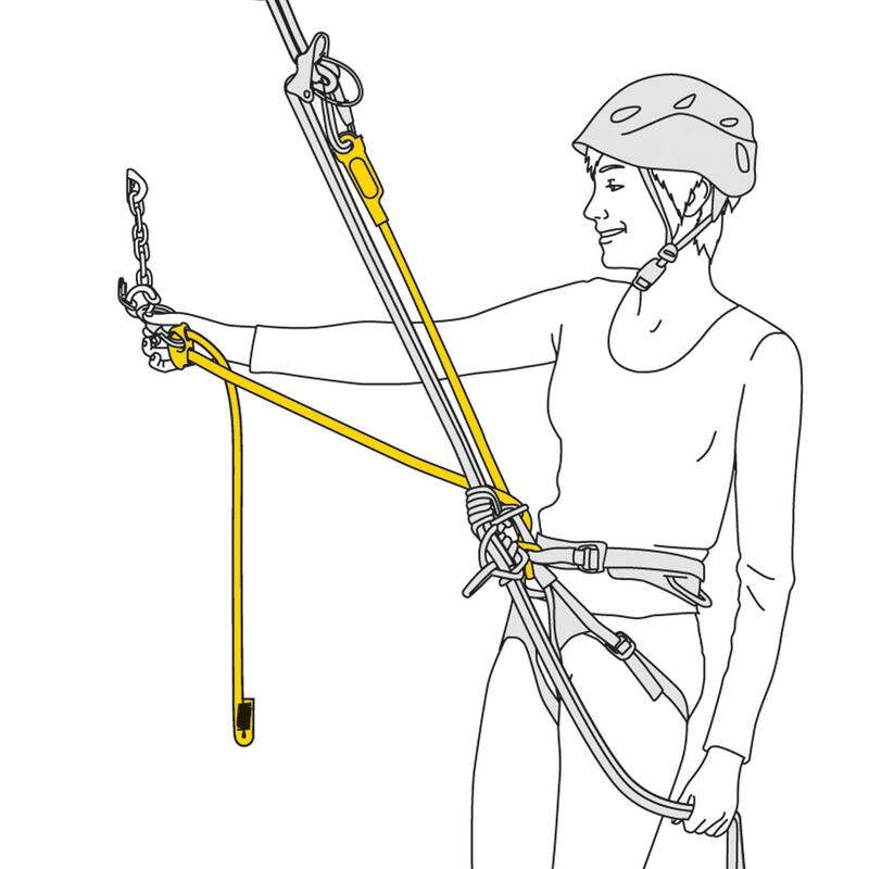 Standkötél mászáshoz Dual Connect Adjust, állítható