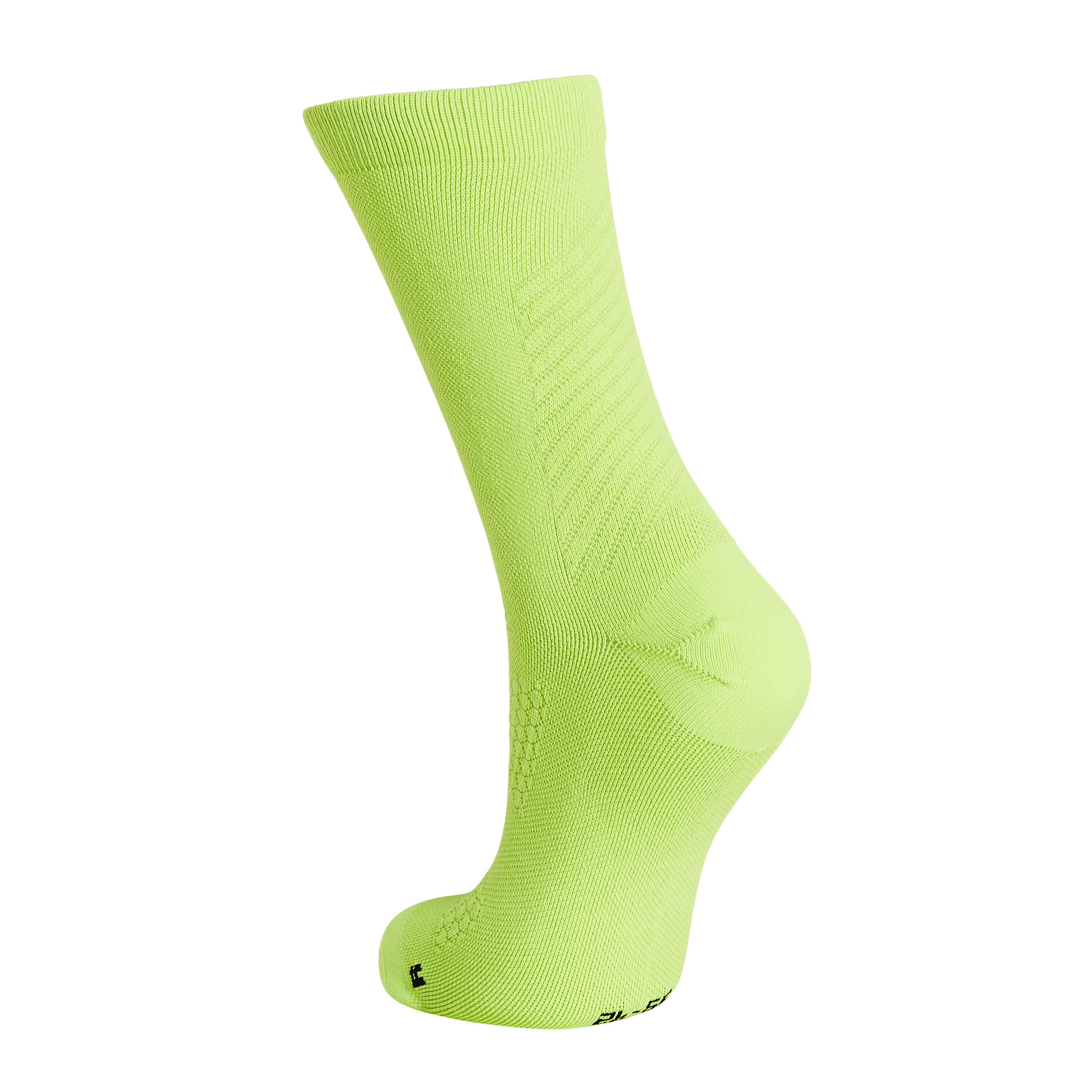 Summer Road Cycling Socks 900 - Yellow 3/3