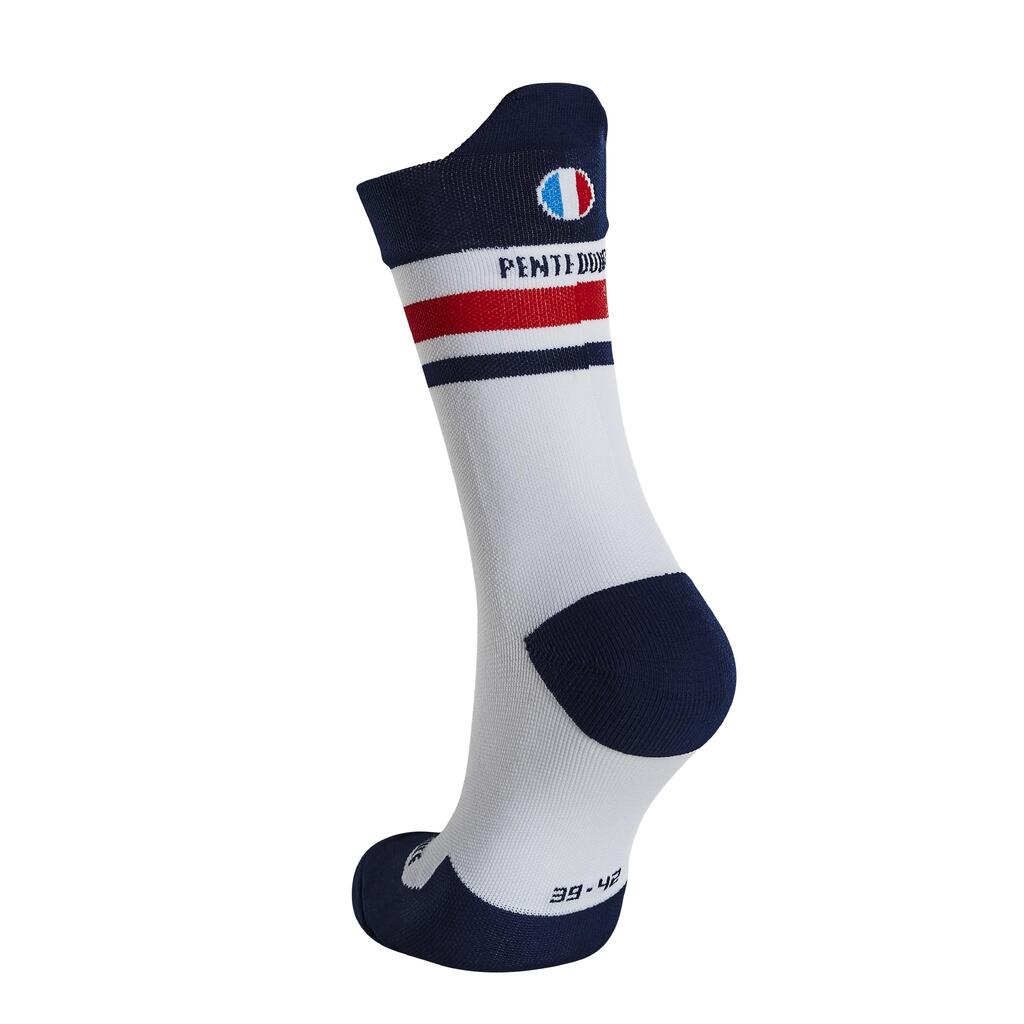 FAHRRADSOCKEN PENTE DOUCE BLAU/WEISS/ROT