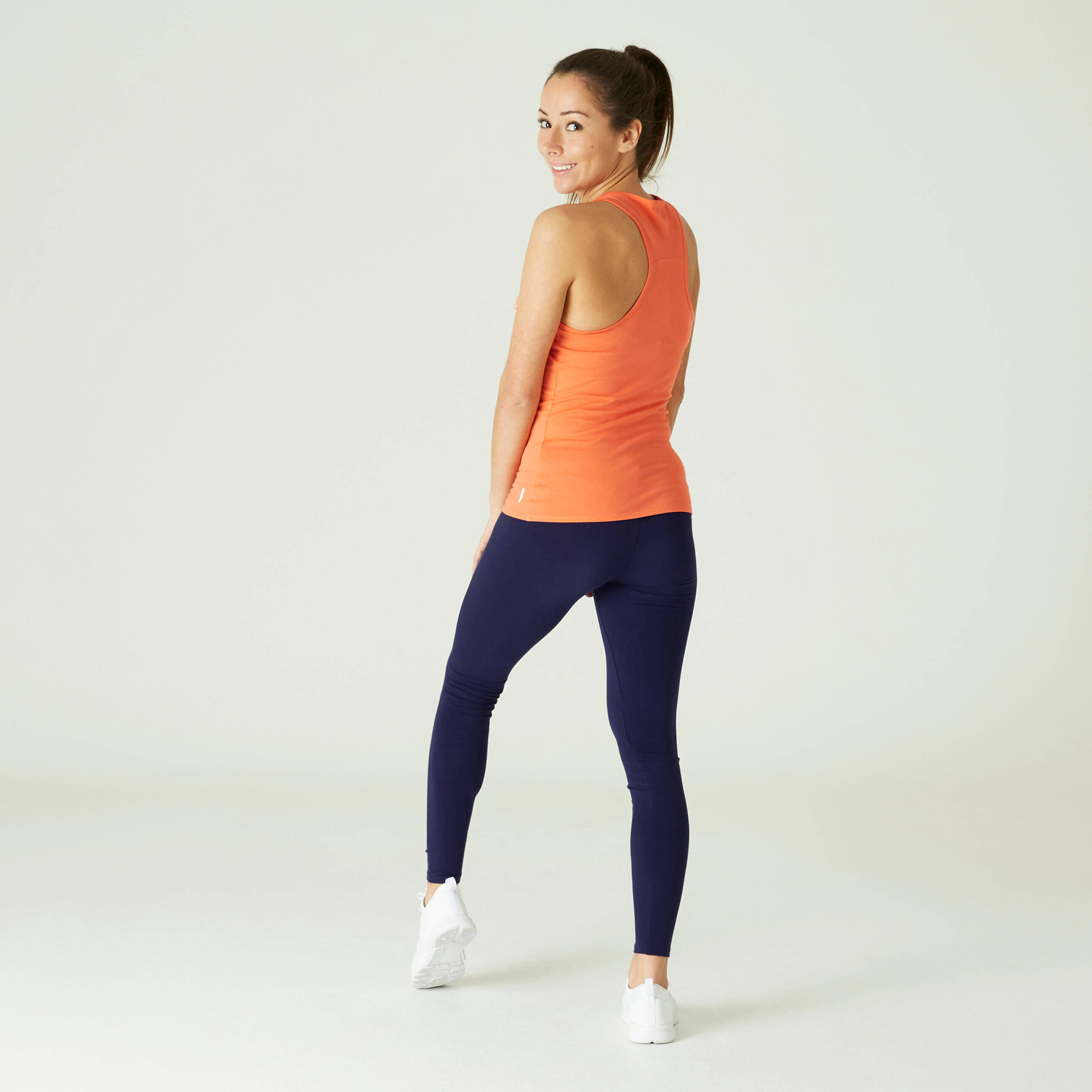 Refurbished Women Cotton Gym Track Pant Navy Blue - Condition A -  5