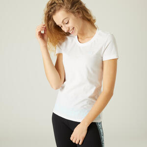 Camiseta Mujer Manga Corta Adidas Blanco