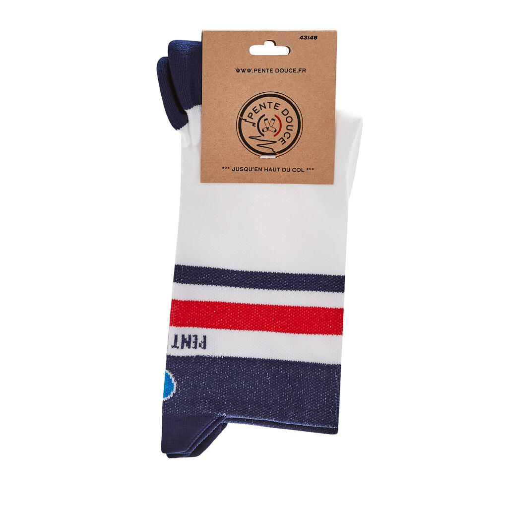 Pente Douce Cycling Socks - Blue/White/Red