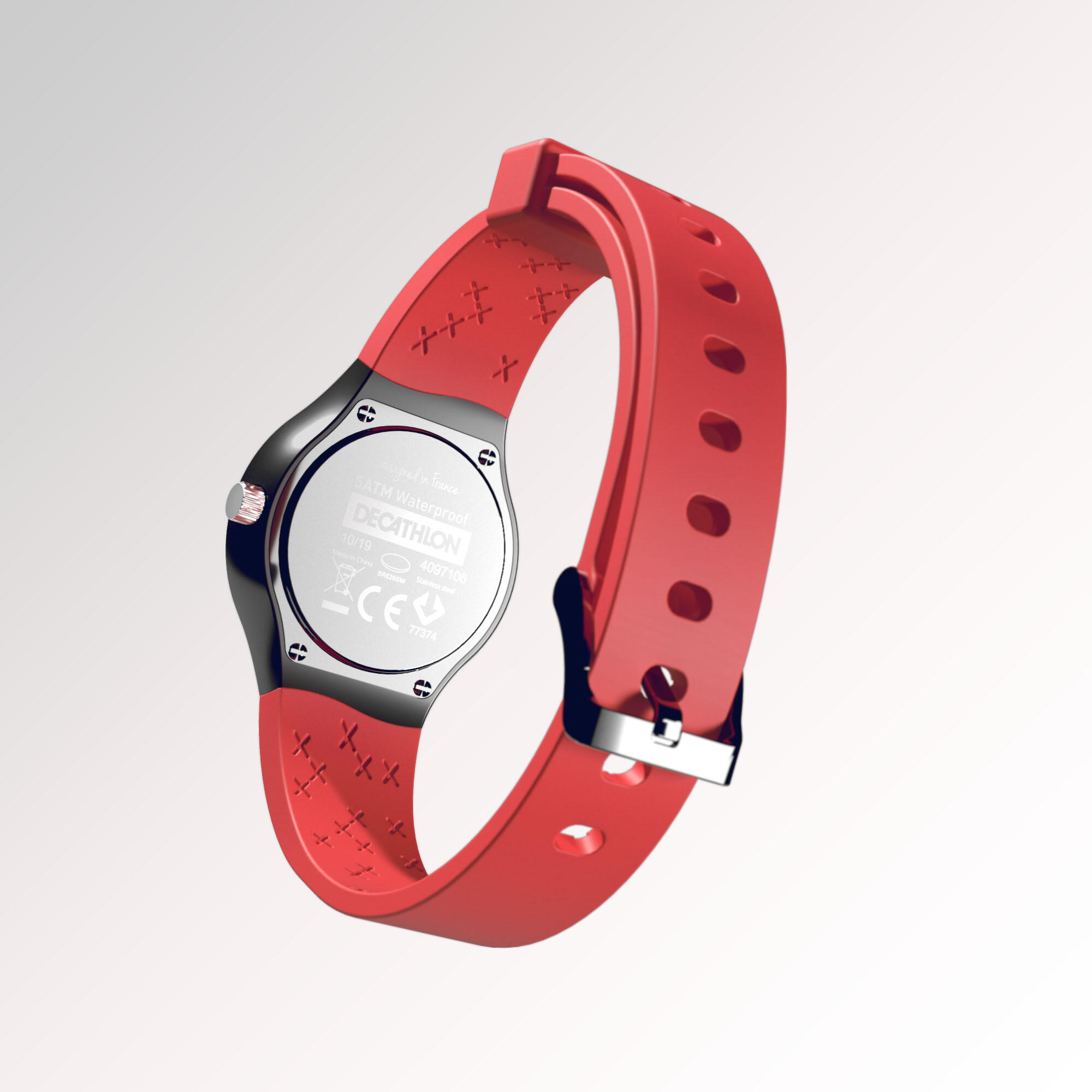 KIDS SPORT WATCH WITH HANDS A300S RED Decathlon