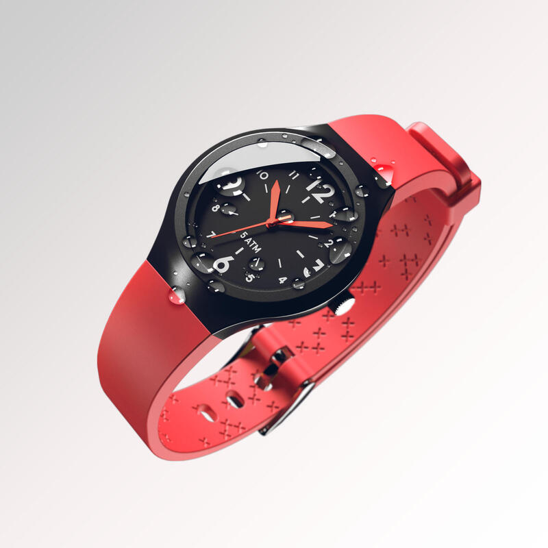KIDS' SPORT WATCH WITH HANDS A300S RED Decathlon