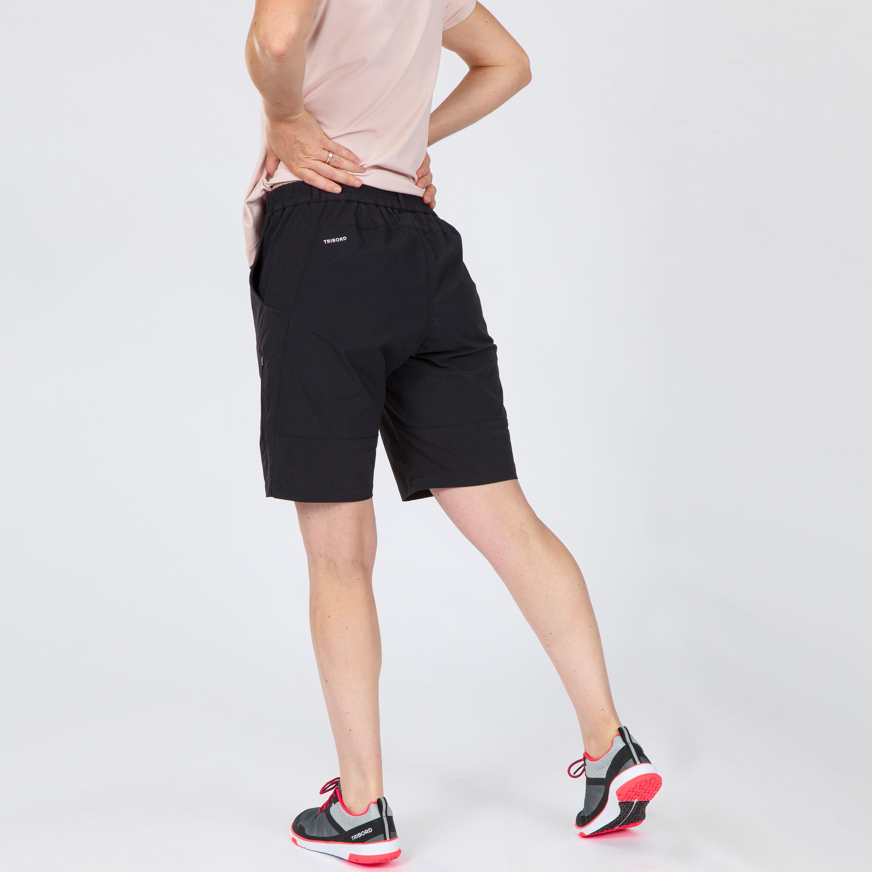 Pantalón Corto Sailing 500 Mujer Negro Ligero Resistente 4/6