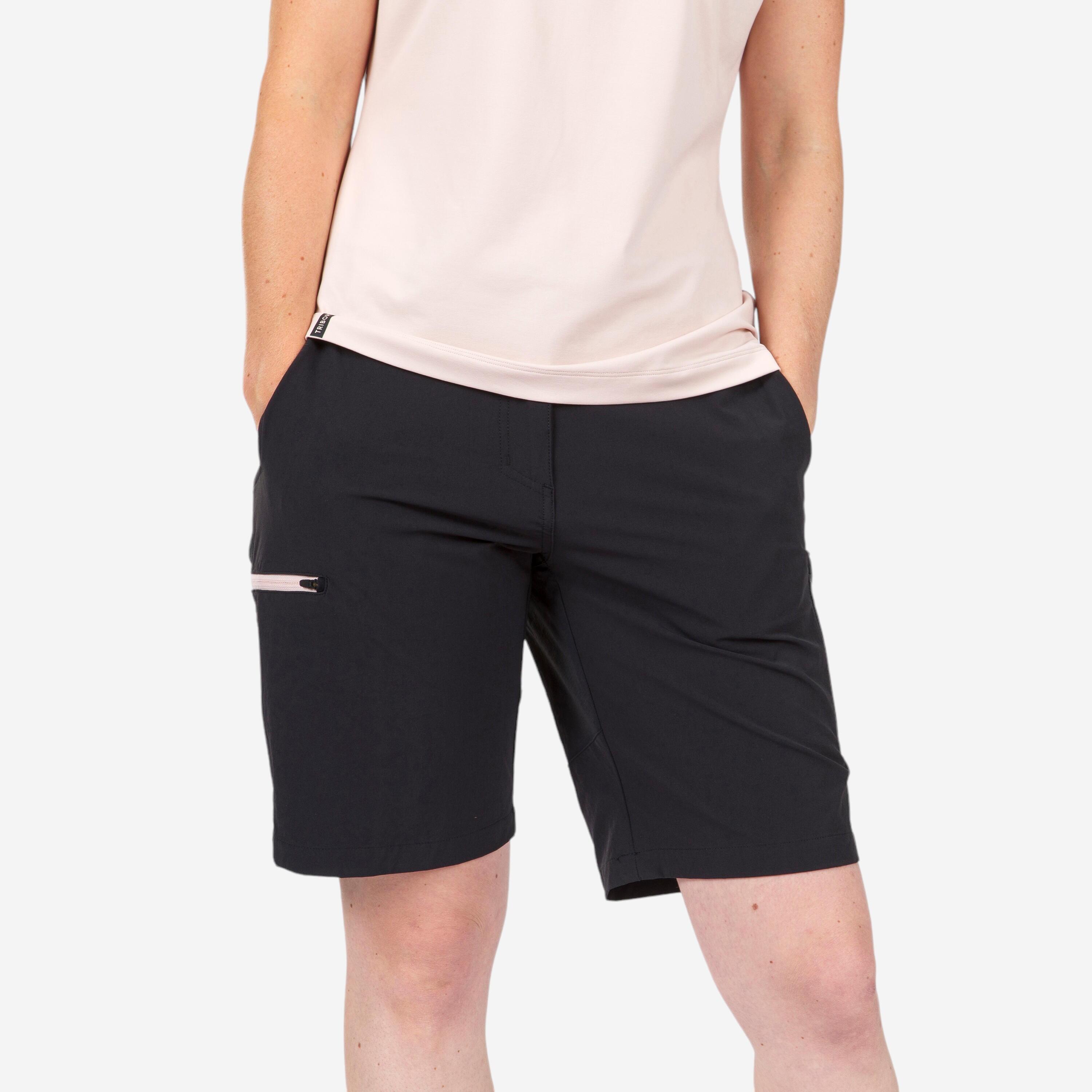 Pantalon Corto Sailing 500 Mujer Negro Ligero Resistente
