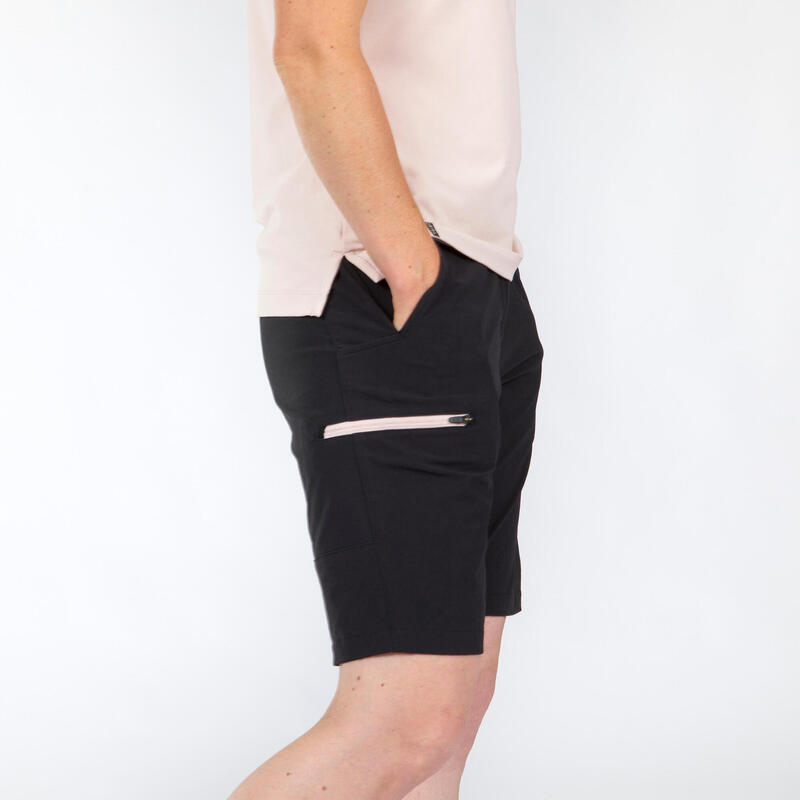 Pantalón Corto Vela Sailing 500 Mujer Negro Ligero Resistente