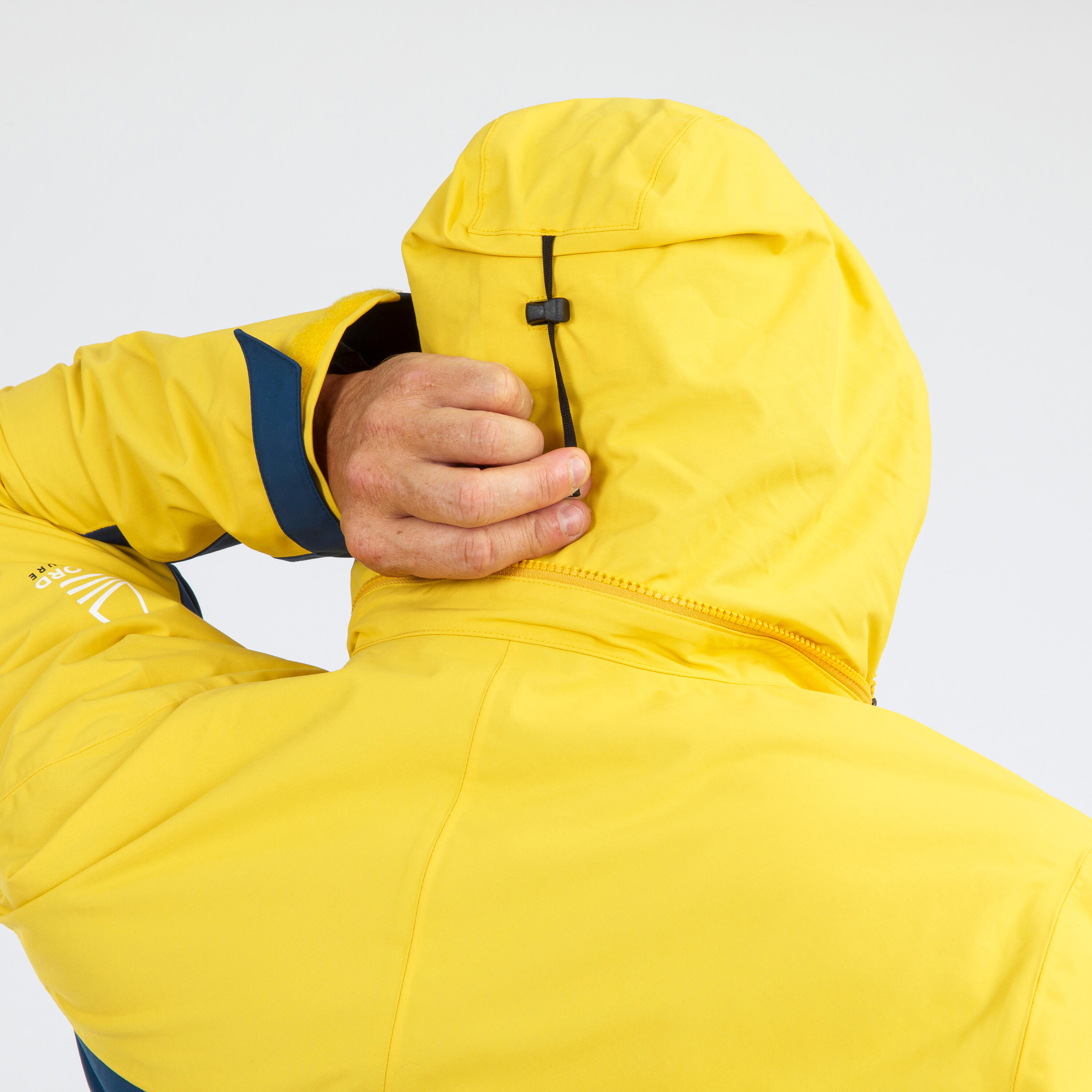 Men's Waterproof Windproof Sailing Jacket 300 - Yellow Blue 8/9