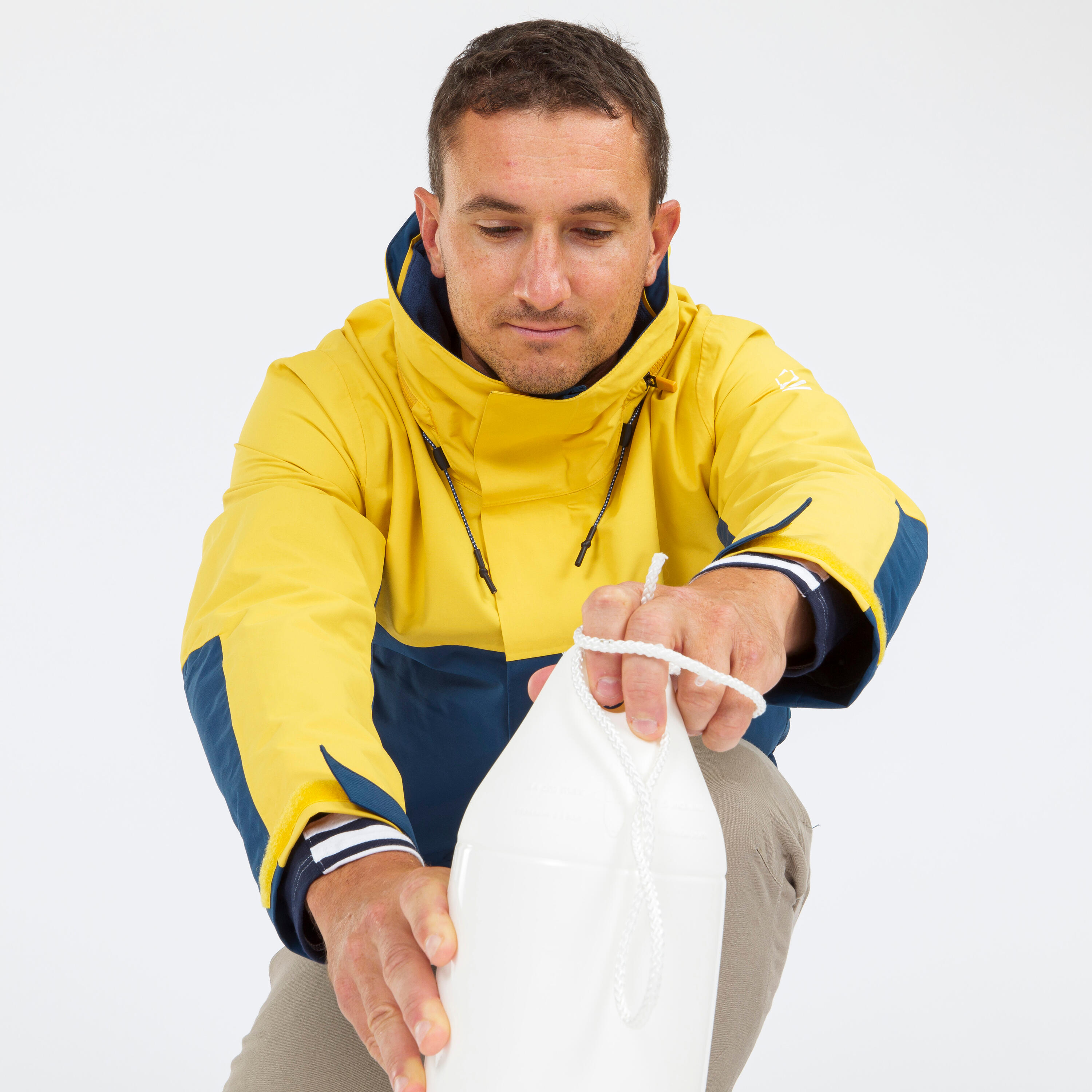 Men's Waterproof Windproof Sailing Jacket 300 - Yellow Blue 9/9