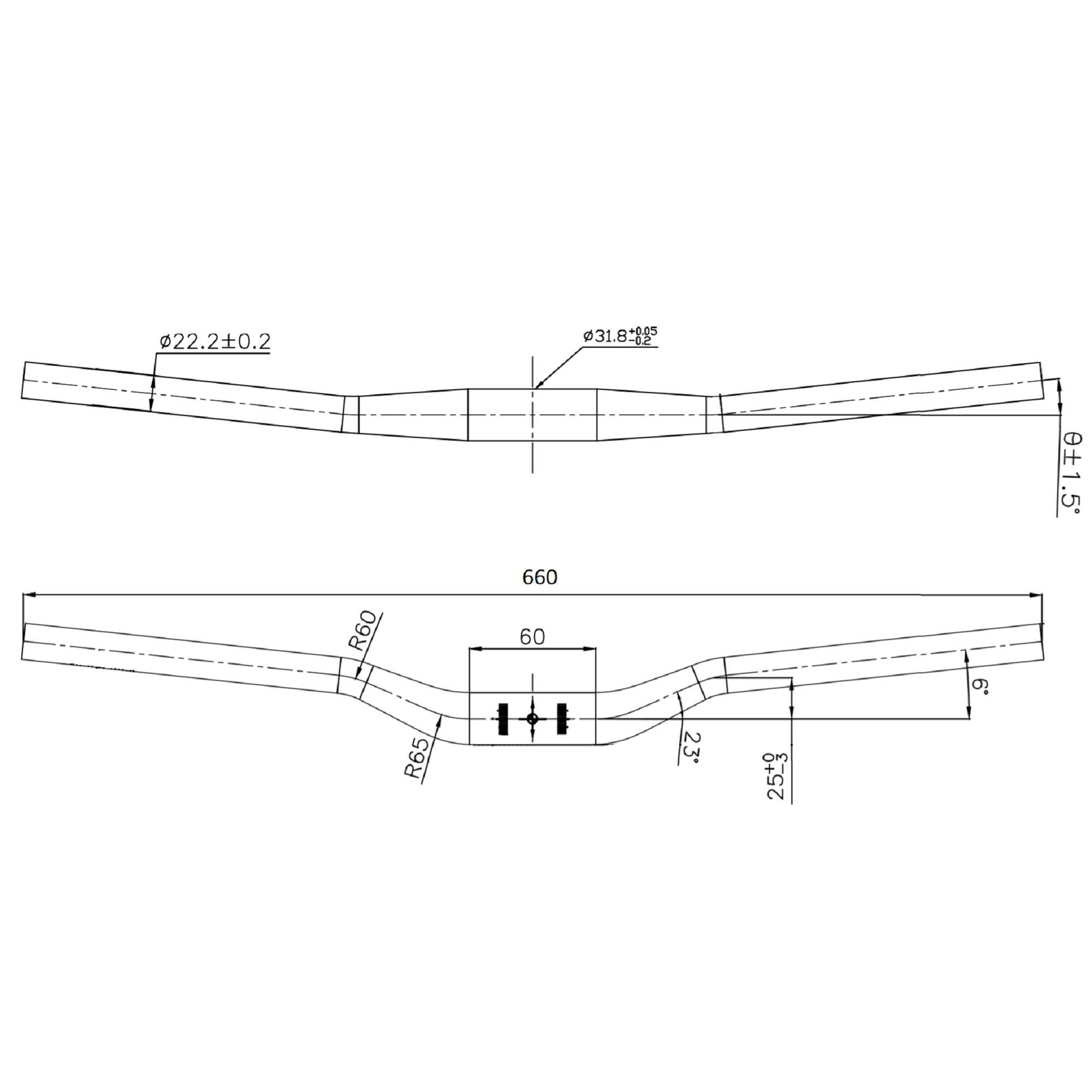 660mm handlebar best sale