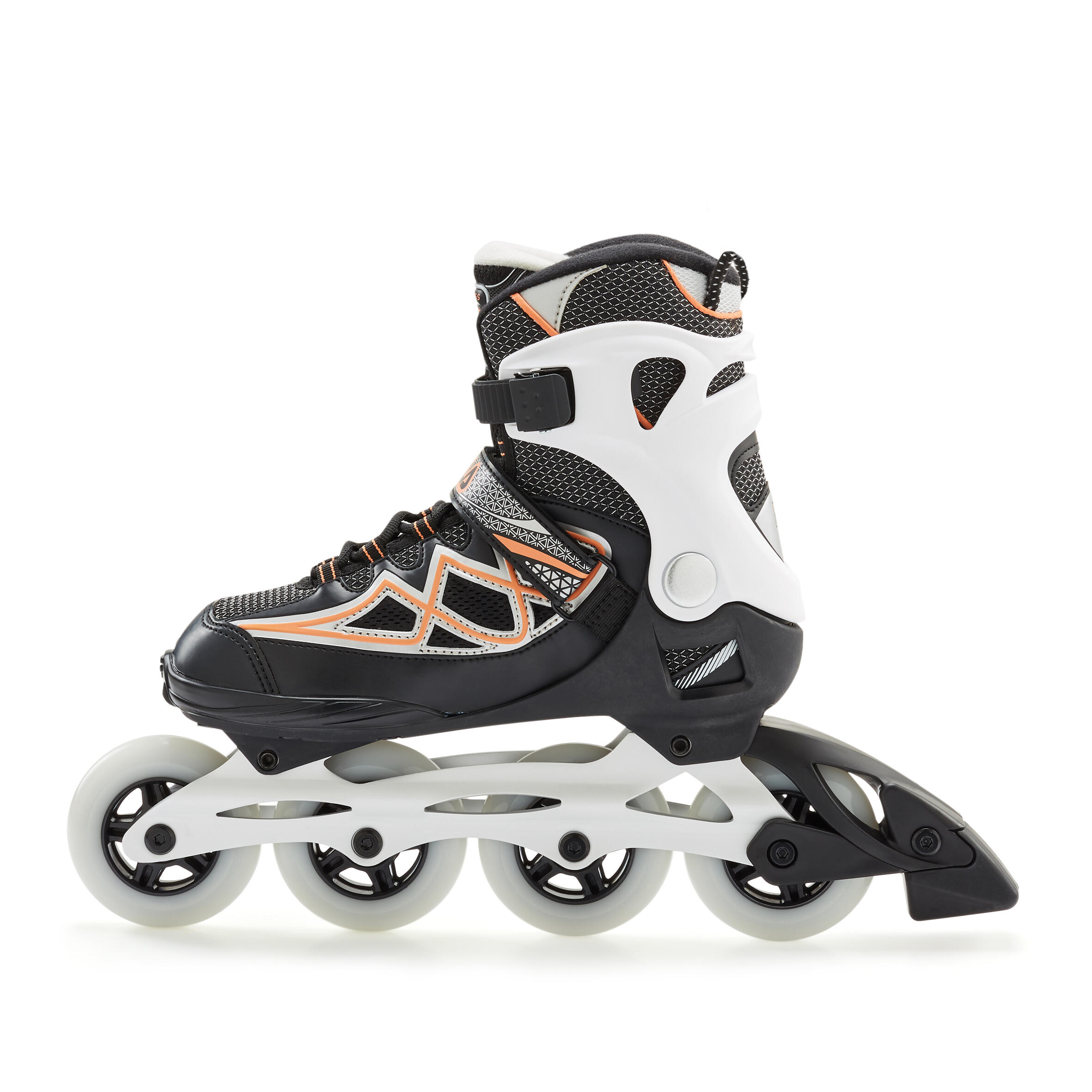 84 mm Fitness Skates Primo Air Zone - Black/Salmon - Decathlon