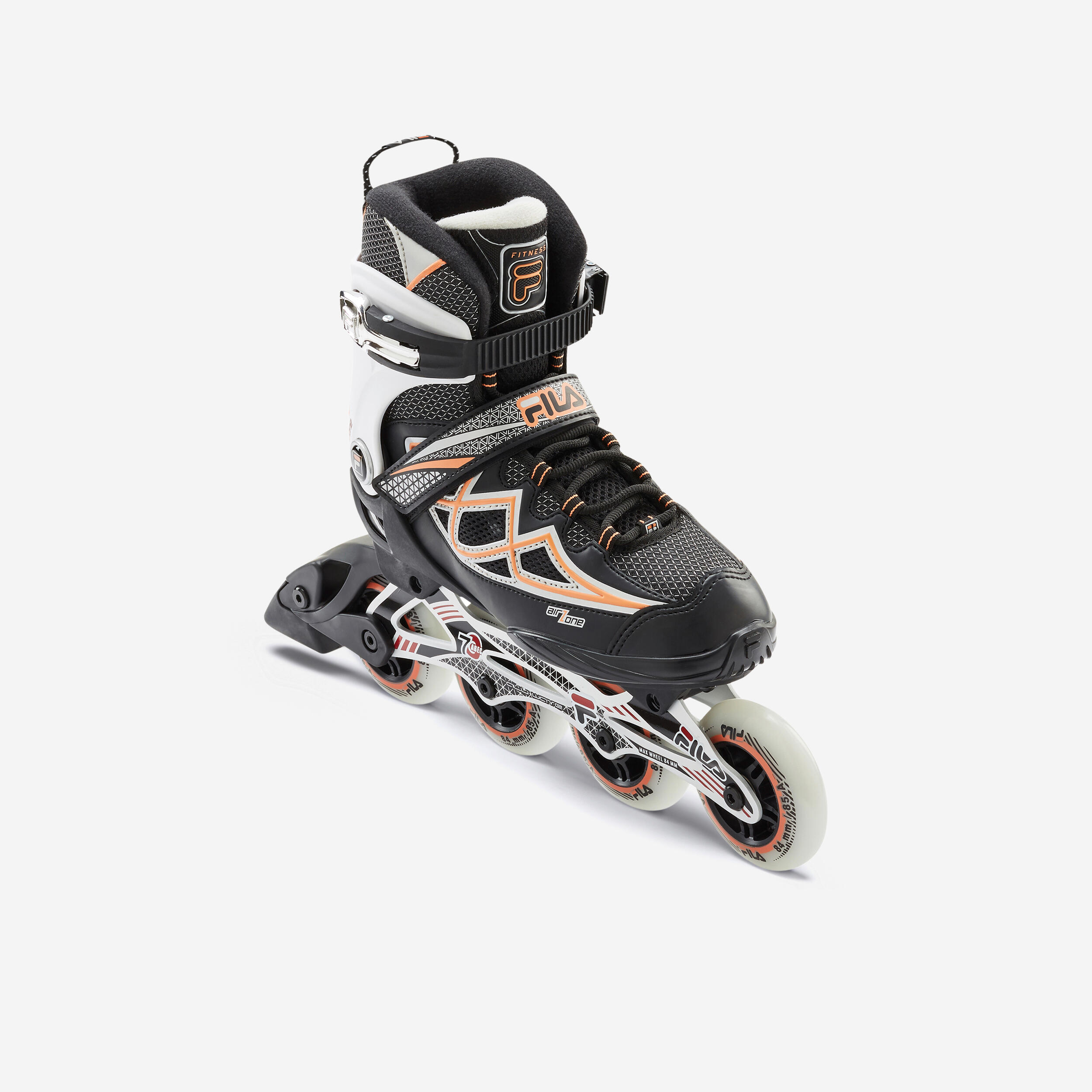 Rollers Fitness Femme Primo Air Zone 84 mm noir rose saumon