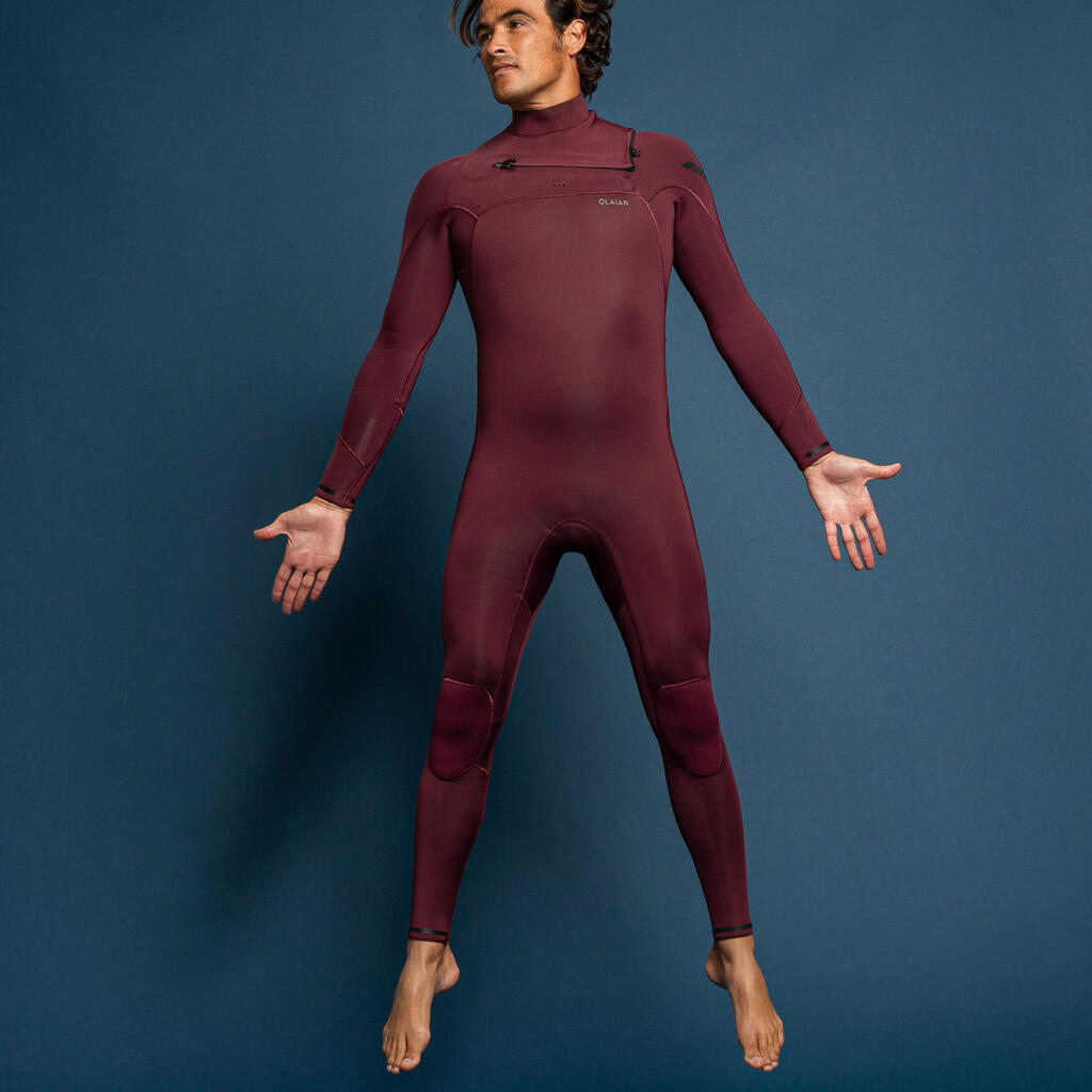 Men's Surfing Wetsuit 900 4/3 mm Neoprene - LTD Burgundy