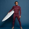 Гидрокостюм для серфинга неопреновый 4/3 мм мужской бордовый SURF 900 Olaian