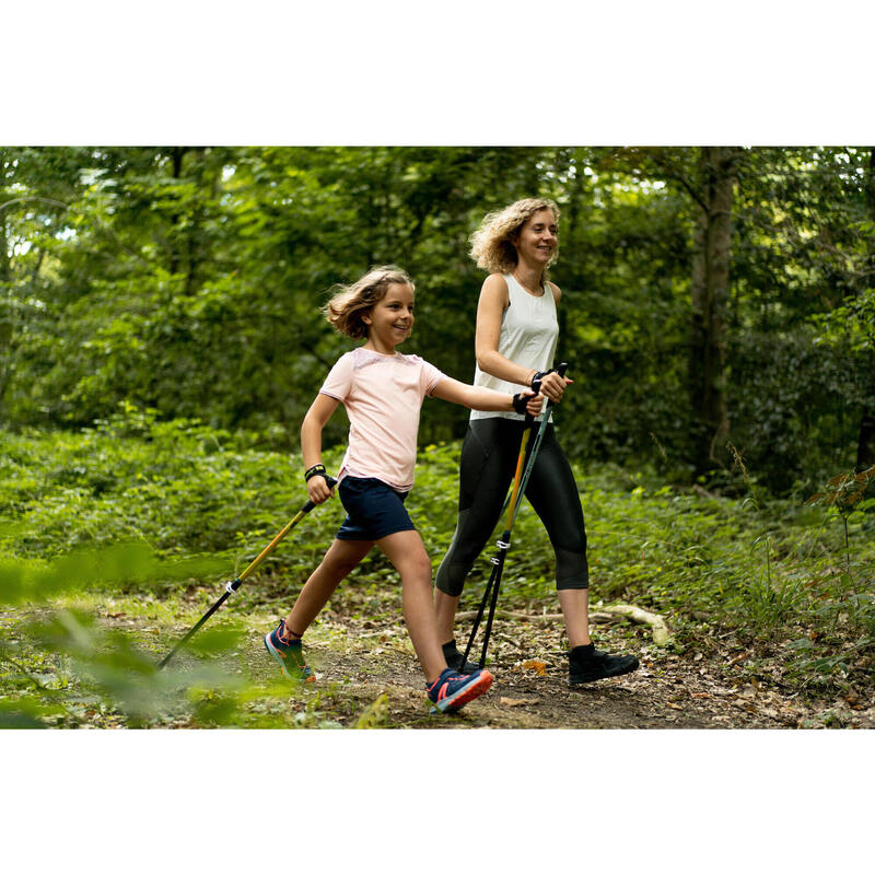 Telescopische nordic walking stokken voor kinderen aluminium NW P120 JR groen