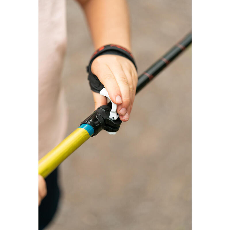 Telescopische nordic walking stokken voor kinderen aluminium NW P120 JR groen