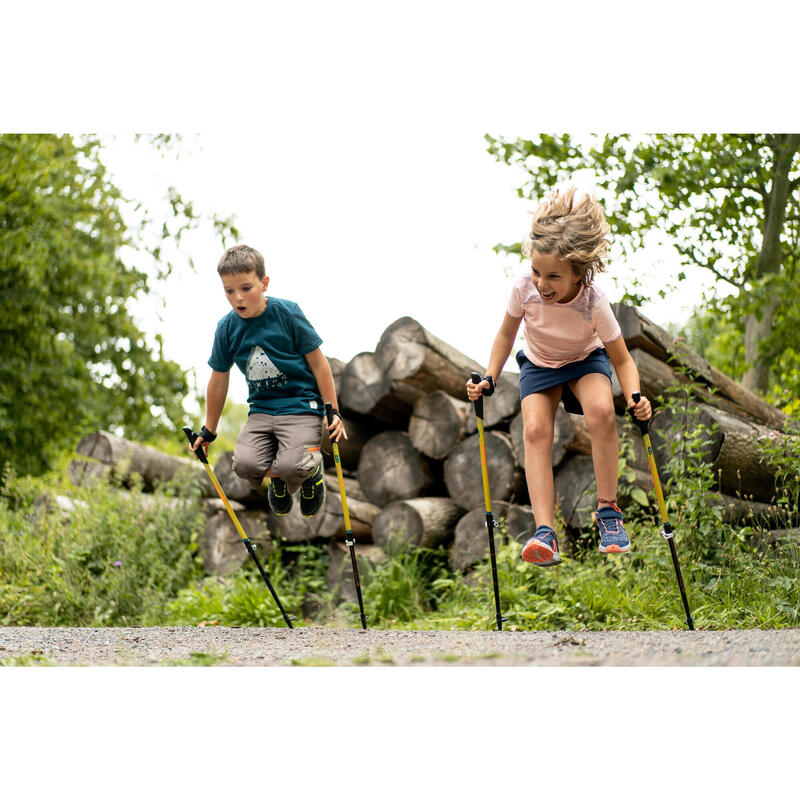 Telescopische nordic walking stokken voor kinderen aluminium NW P120 JR groen