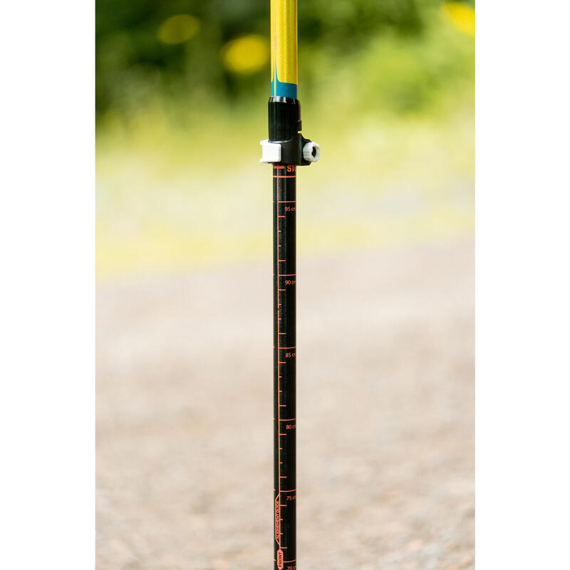 Telescopische nordic walking stokken voor kinderen aluminium NW P120 JR groen