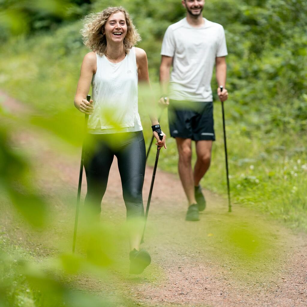 Palice na severskú chôdzu (nordic walking) NW P100 čierno-sivé