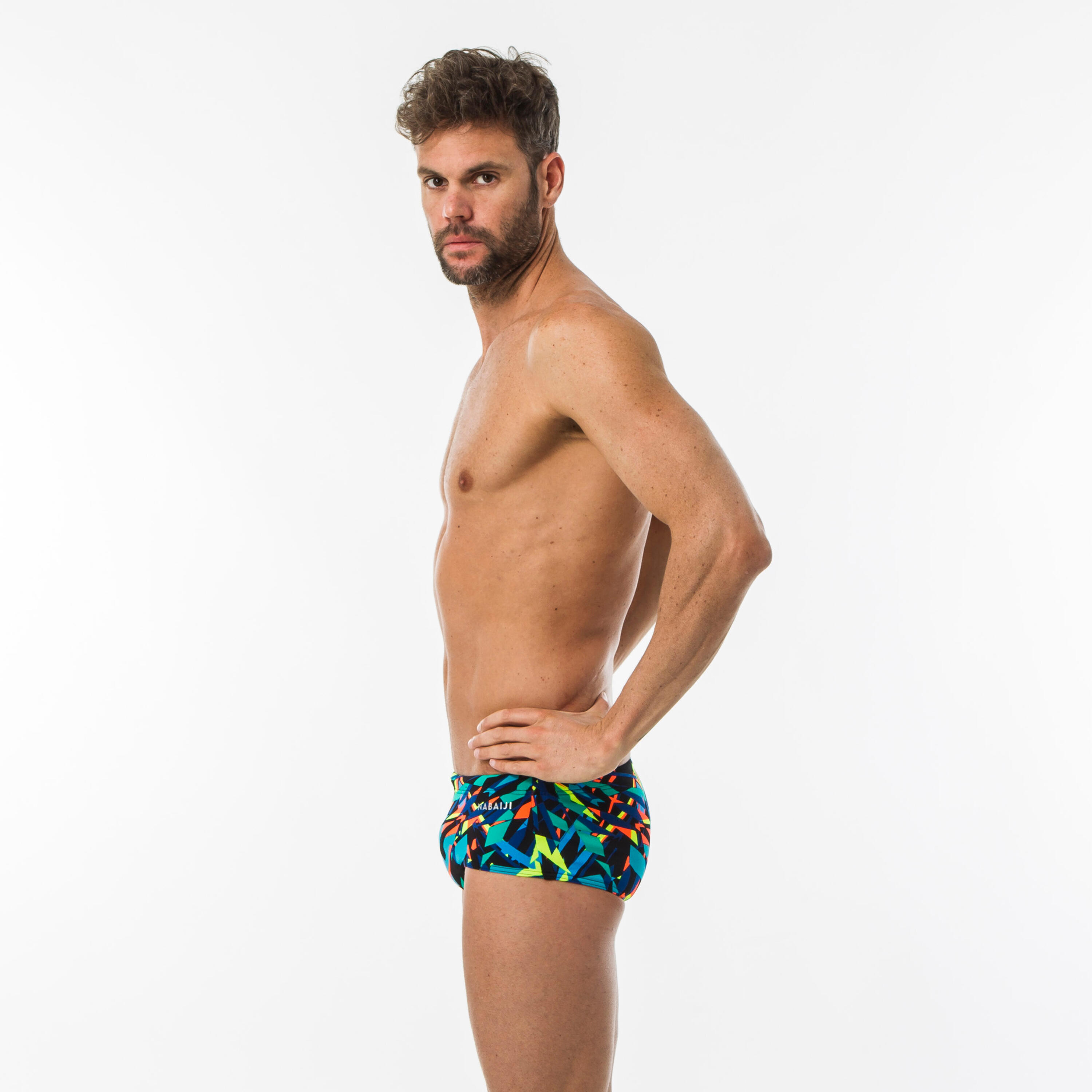 MEN’S SWIMMING SQUARE-CUT BRIEFS 900 KAL ORANGE 5/11