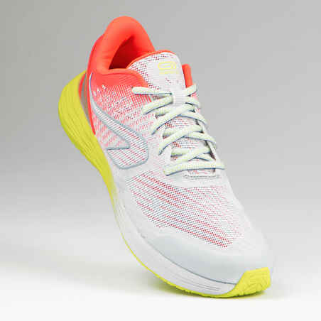 Kids' Athletics Shoes AT 500 Kiprun Fast - neon grey, pink and yellow
