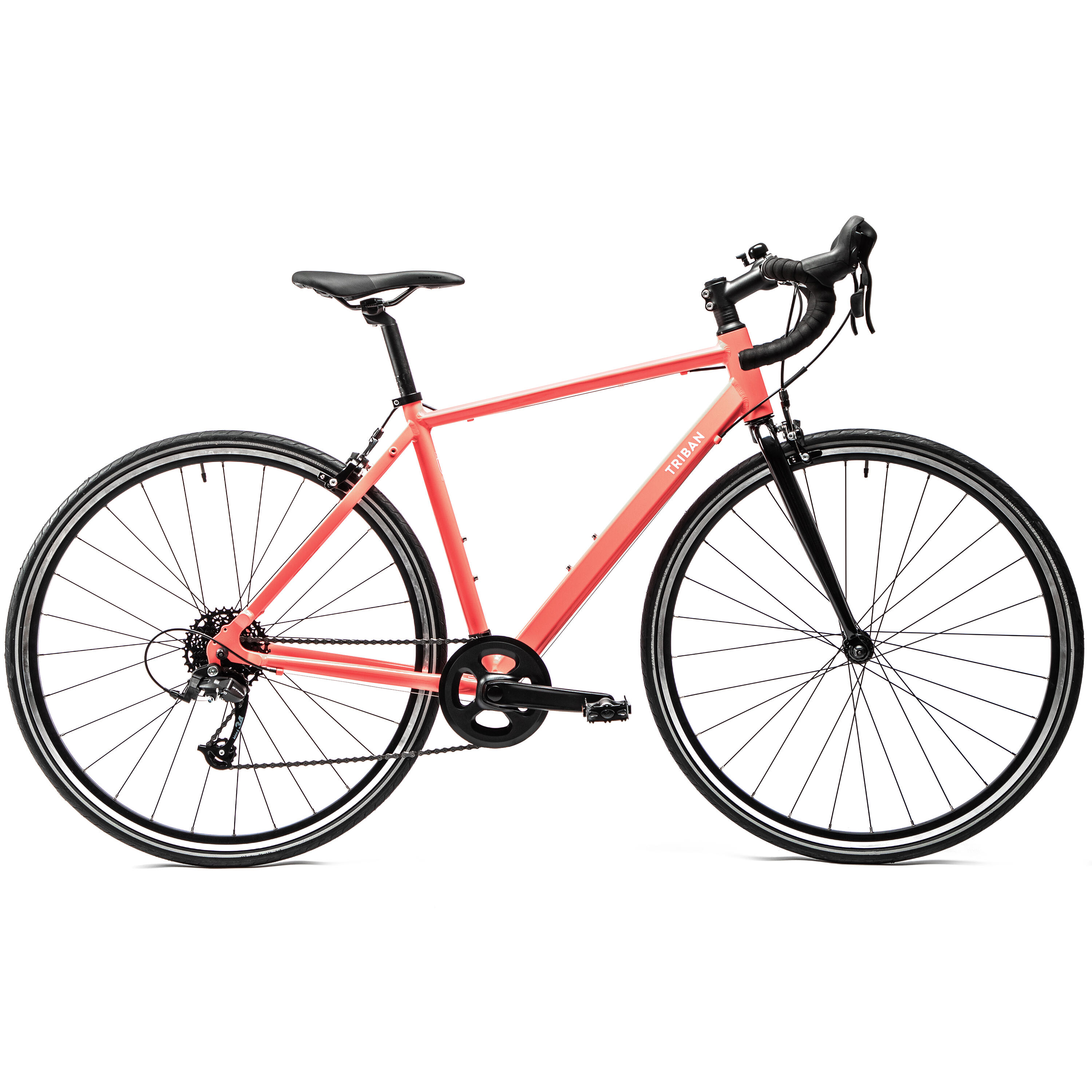 VAN RYSEL Women's Road Bike Triban Easy - Coral