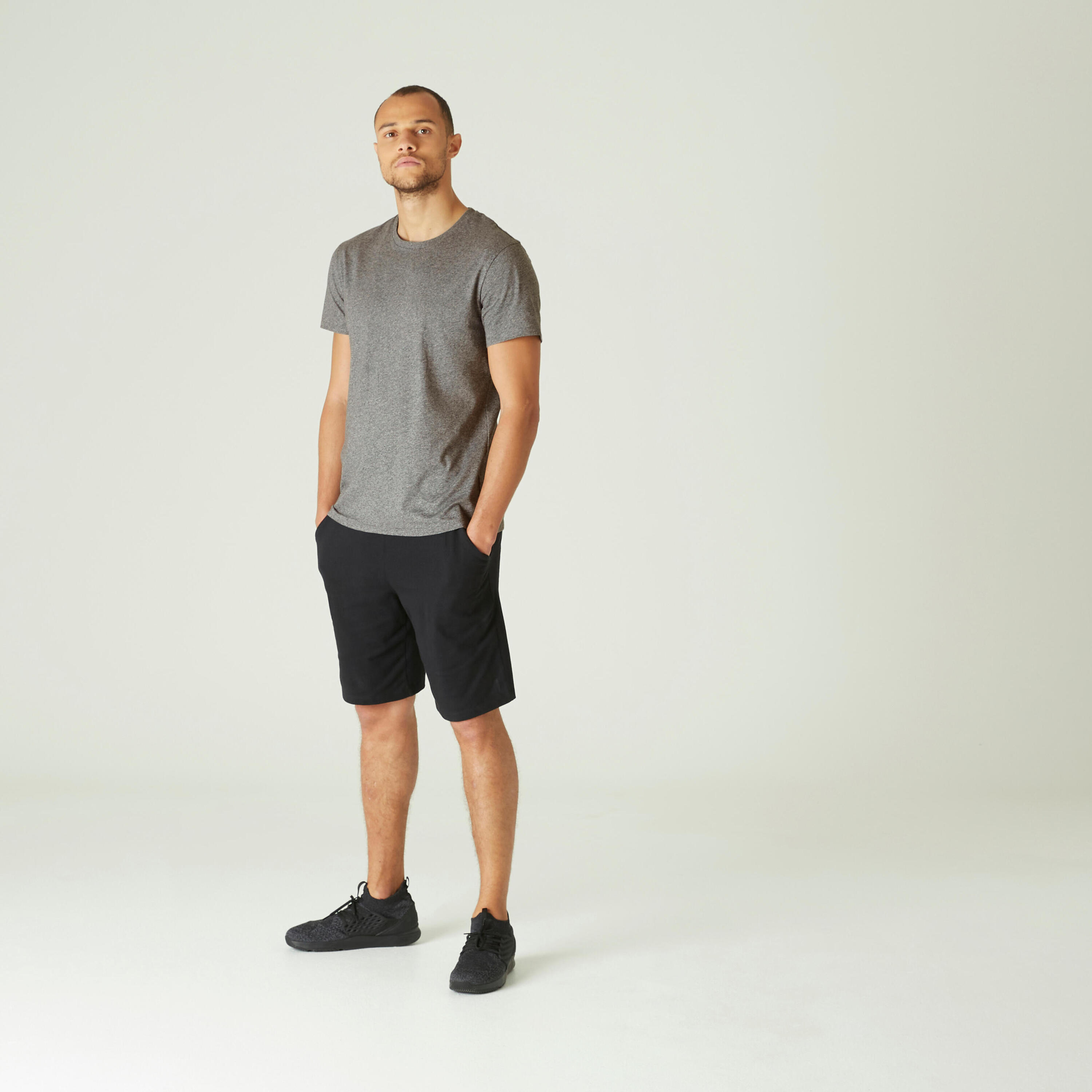 Men's Fitness T-Shirt 100 Sportee - Grey 2/4