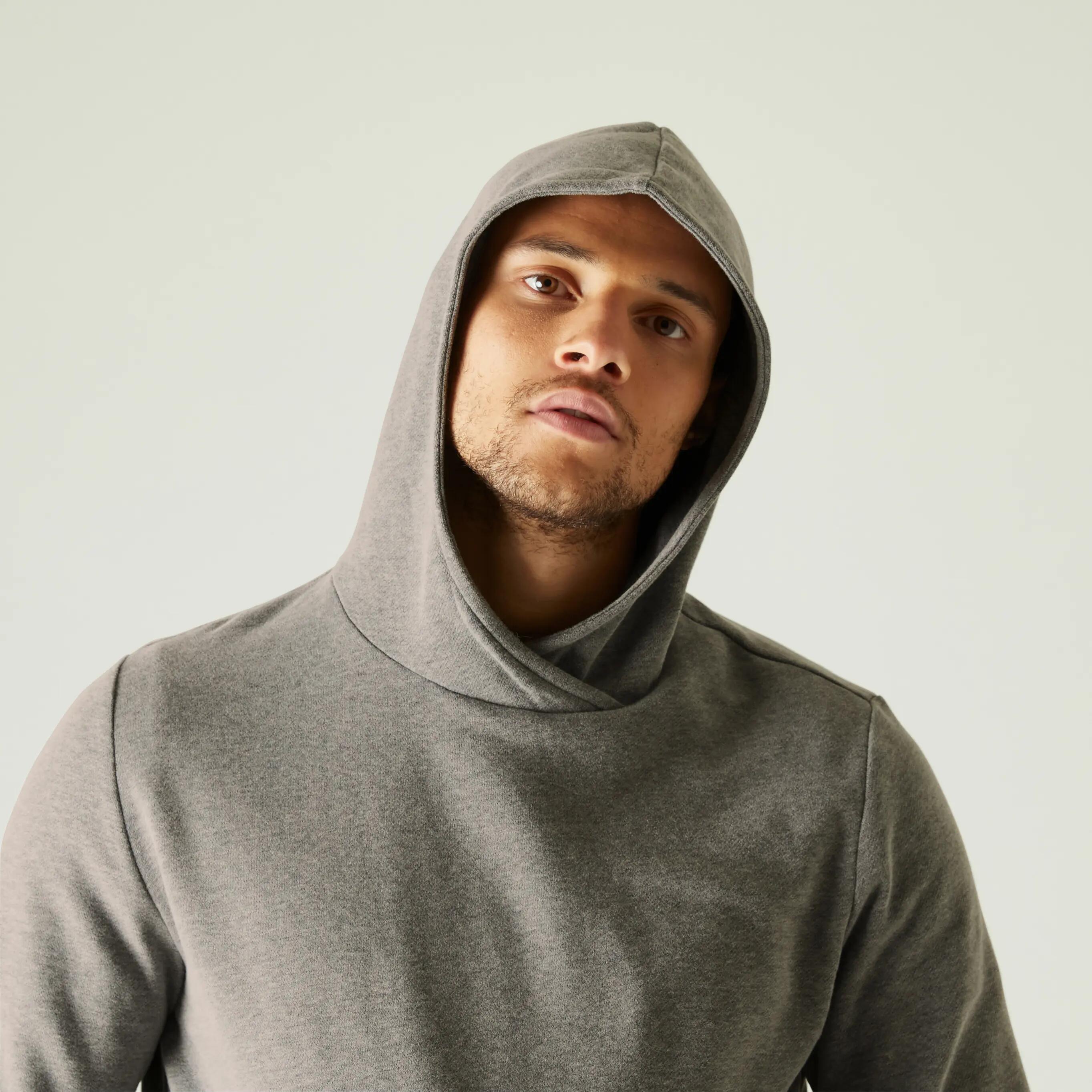 Men's Fitness Crew Hoodie 100 - Schist Grey 4/9