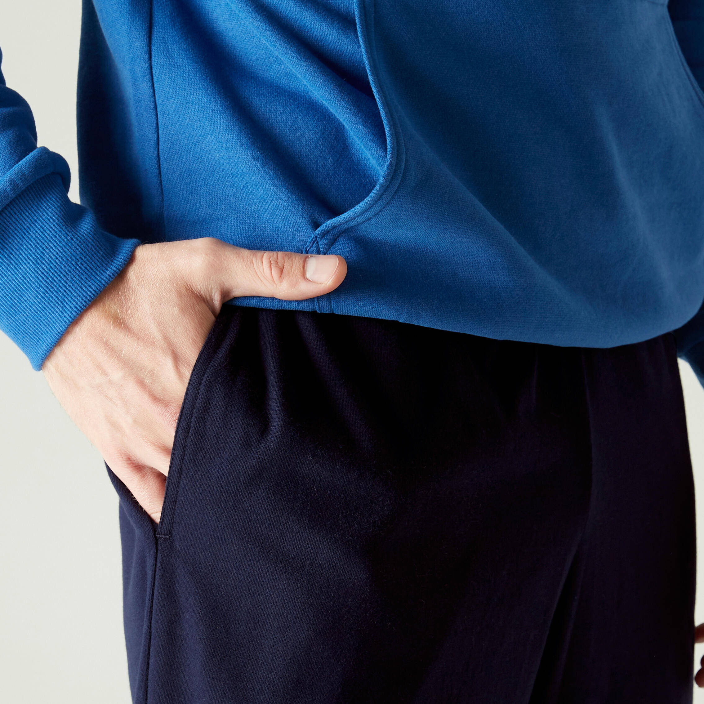 Men Gym Soft Trackpants, Stretchable, Elastic Waist, Straight Fit 100 - Blue -  5