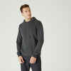 Men's Fitness Crew Hoodie 100 - Carbon Grey