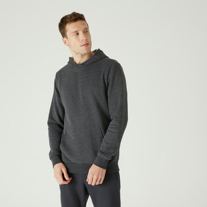 Sweat à Capuche Fitness Poche kangourou Gris Foncé