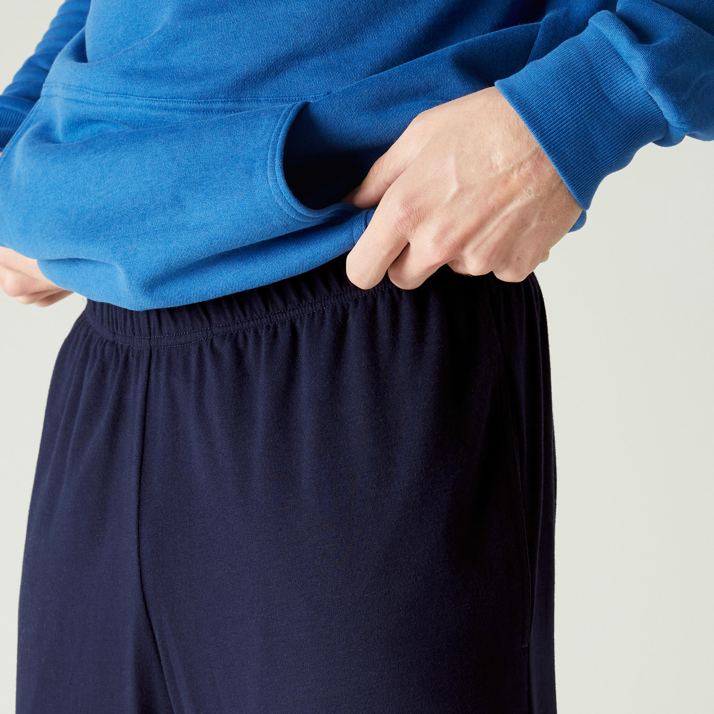 Pantalons Xandall Fitness Regular Home Domyos 100 Blau 4/7
