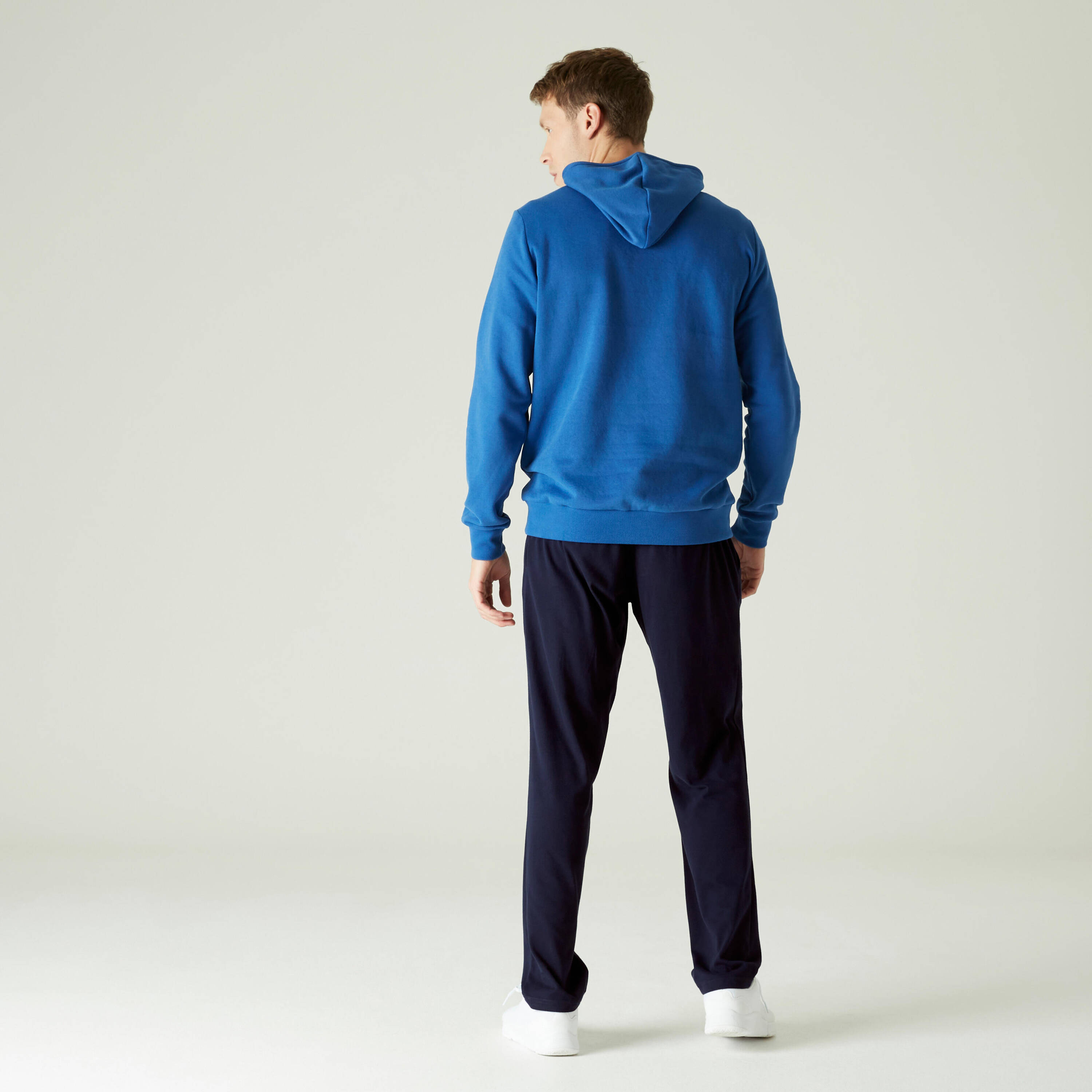 Men Gym Soft Trackpants, Stretchable, Elastic Waist, Straight Fit 100 - Blue -  3