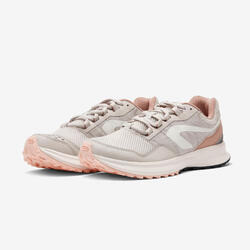 女款跑鞋Kalenji Run Active Grip - 米色